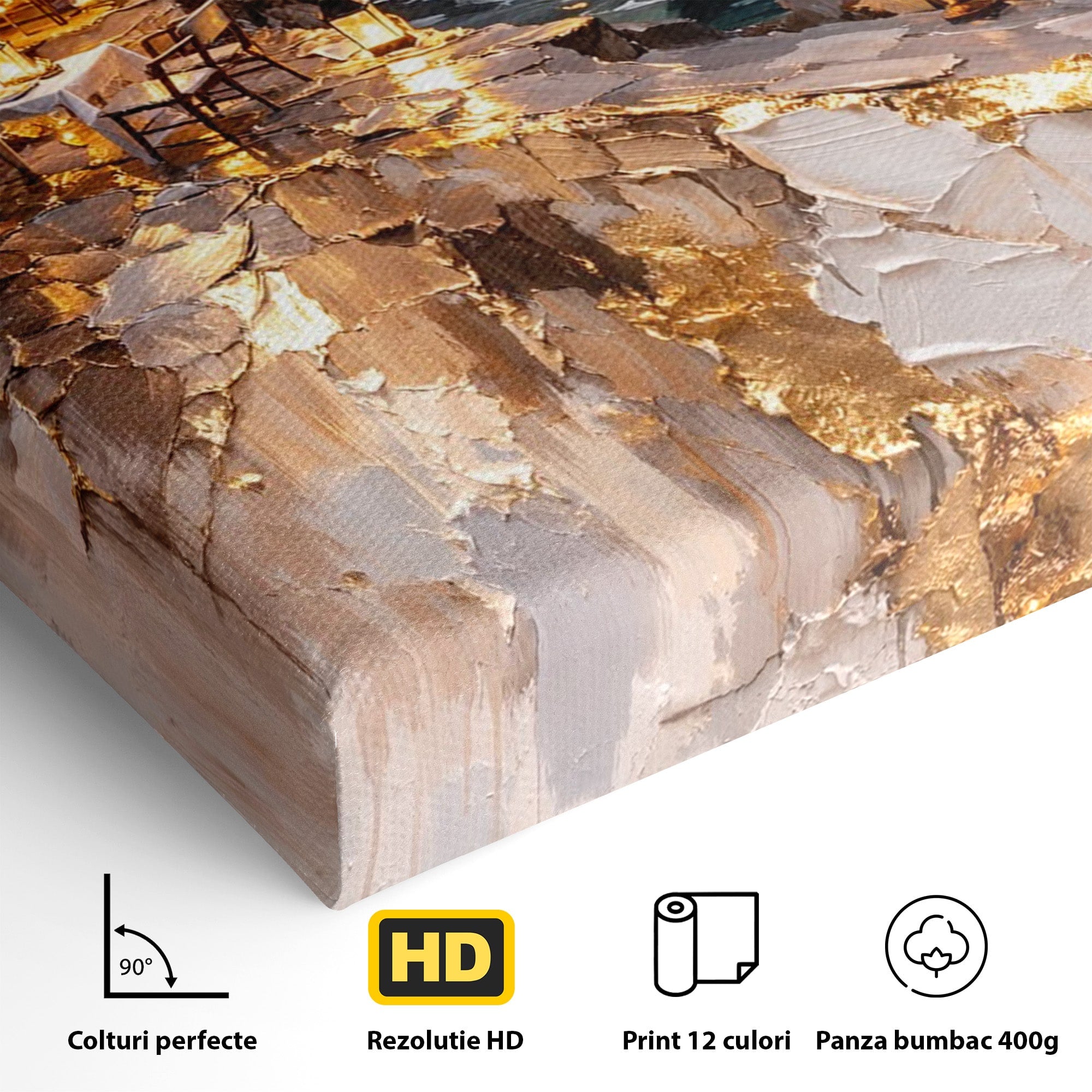 Tablou Canvas Premium LuxCanva® PI1147, Apus Mediteranean, Seara, Mare, Peisaj, Mediterranean, Living, Culori Vibrante