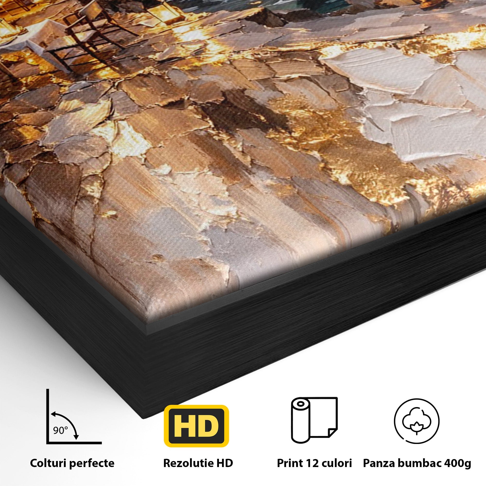Tablou Canvas Premium LuxCanva® PI1147, Apus Mediteranean, Seara, Mare, Peisaj, Mediterranean, Living, Culori Vibrante