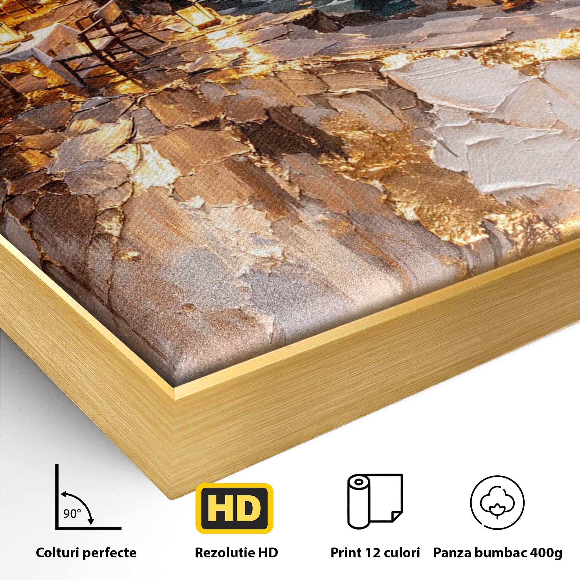 Tablou Canvas Premium LuxCanva® PI1147, Apus Mediteranean, Seara, Mare, Peisaj, Mediterranean, Living, Culori Vibrante