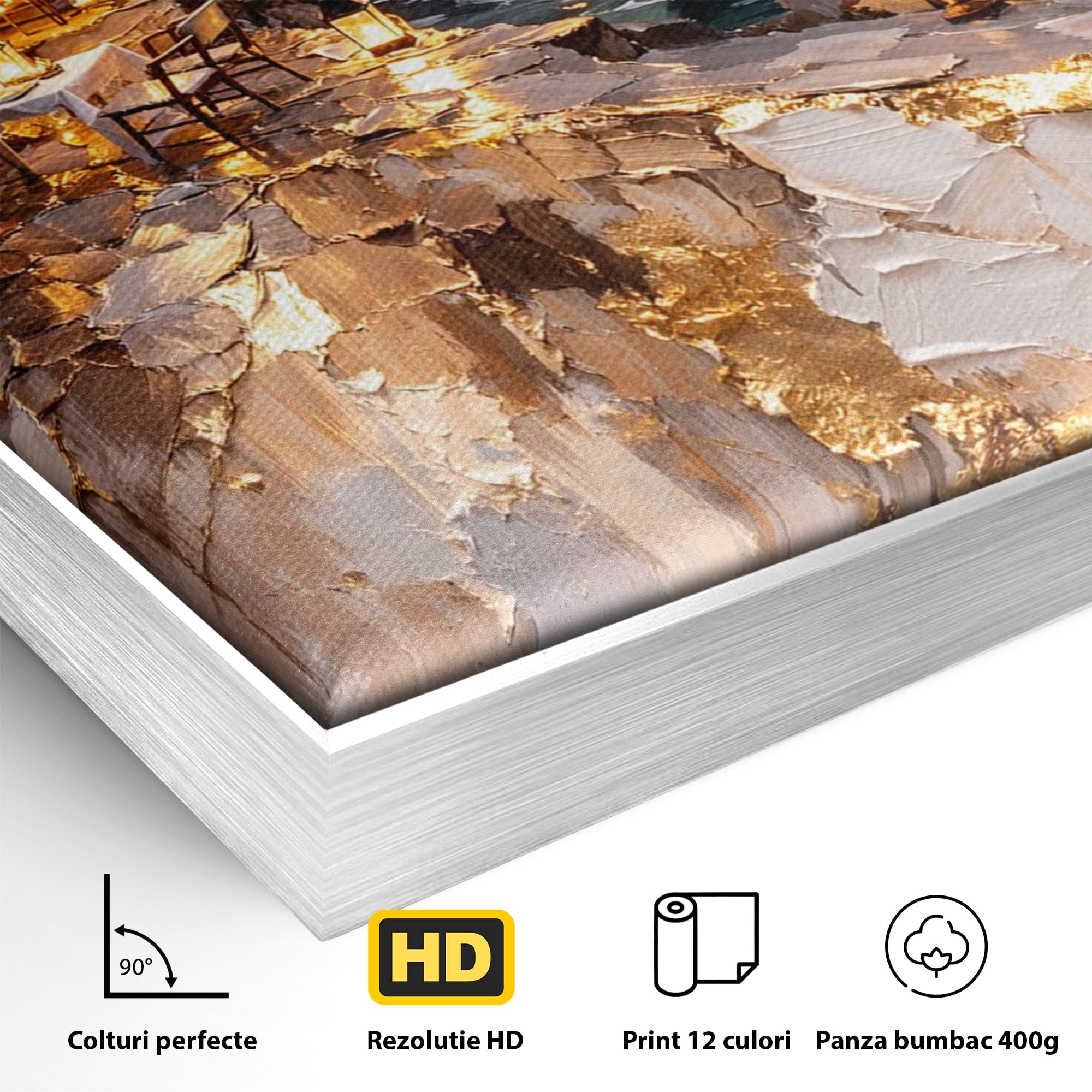 Tablou Canvas Premium LuxCanva® PI1147, Apus Mediteranean, Seara, Mare, Peisaj, Mediterranean, Living, Culori Vibrante