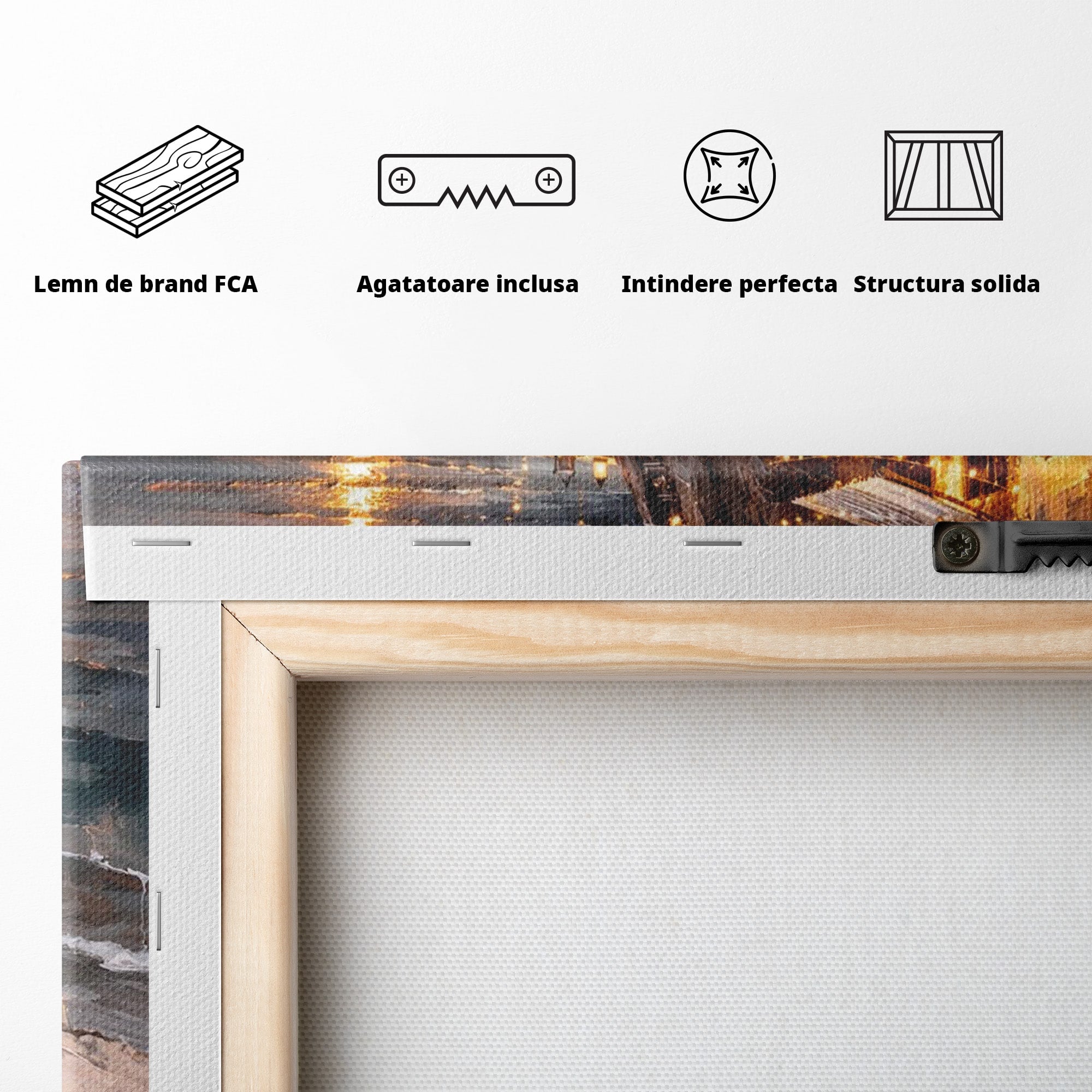 Tablou Canvas Premium LuxCanva® PI1147, Apus Mediteranean, Seara, Mare, Peisaj, Mediterranean, Living, Culori Vibrante