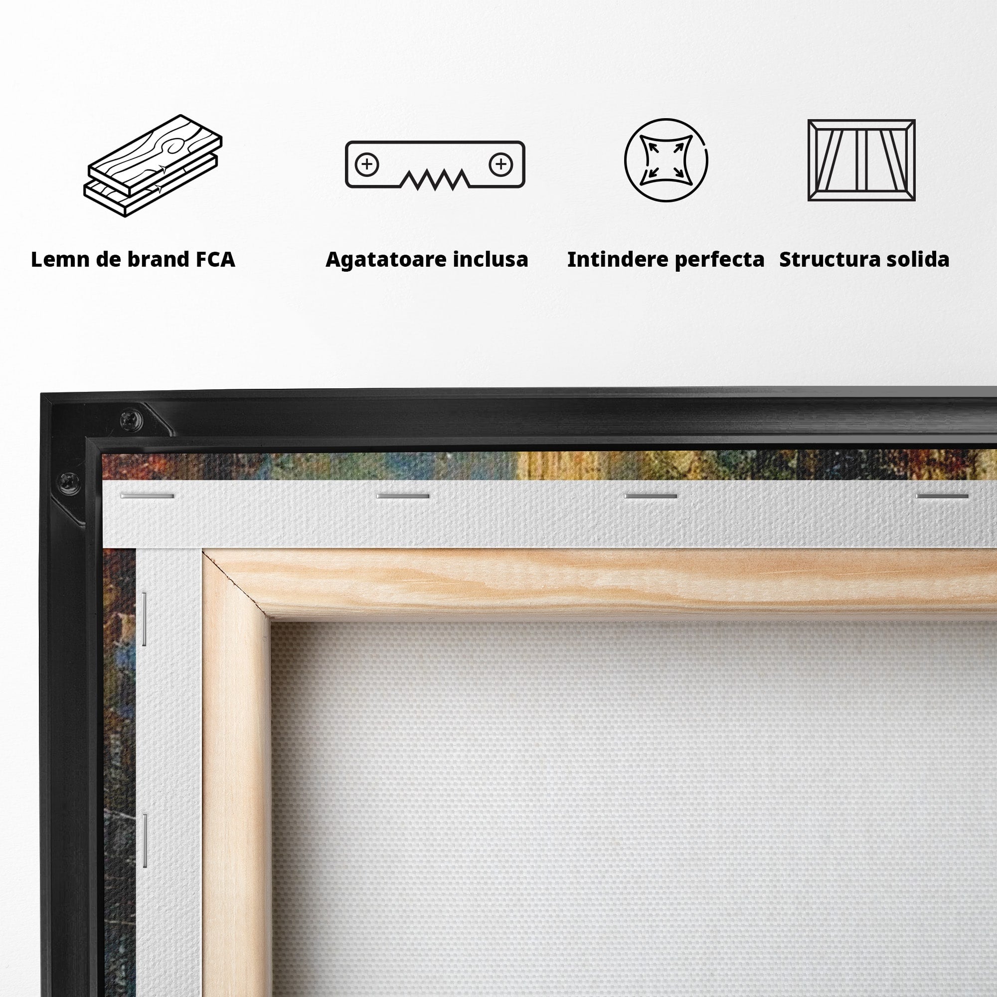 Tablou Canvas Premium LuxCanva® PI1148, Canalul Linistit, Peisaj, Apa, Barci, Toamna, Oras, Living, Culori Vibrante