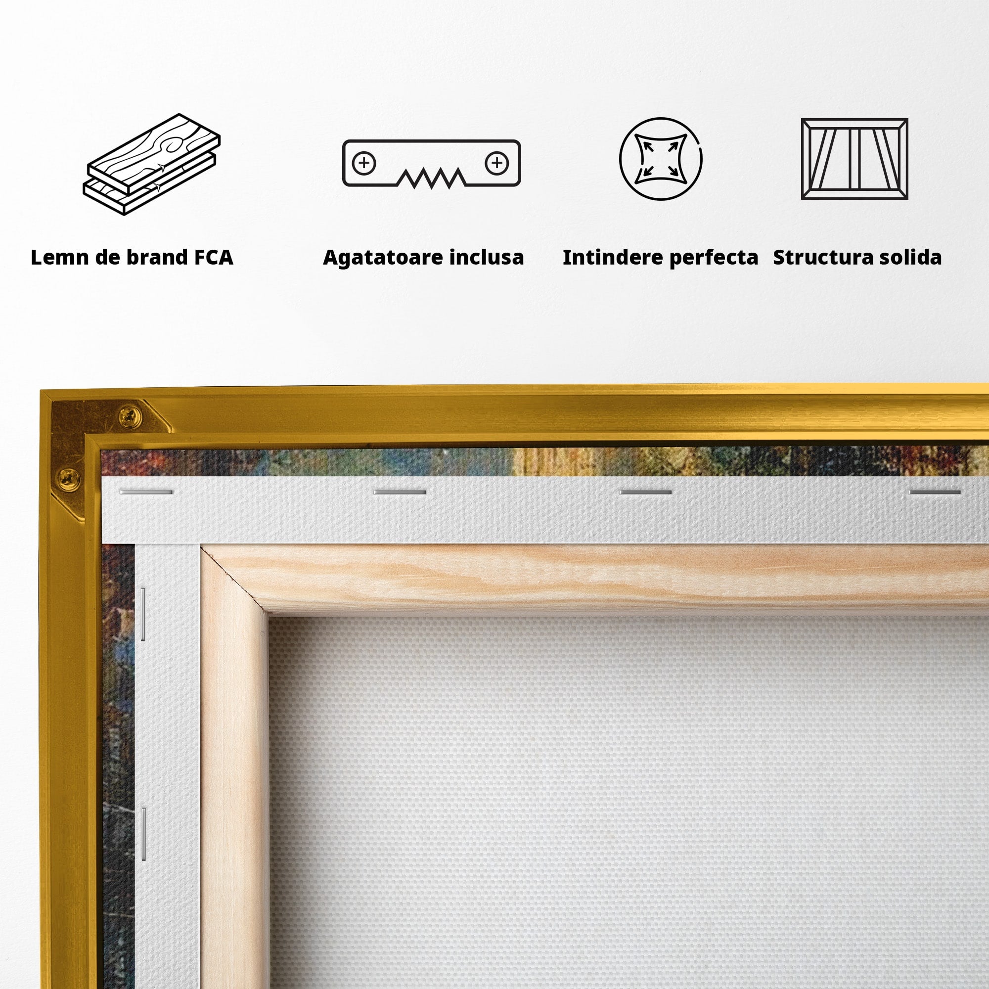 Tablou Canvas Premium LuxCanva® PI1148, Canalul Linistit, Peisaj, Apa, Barci, Toamna, Oras, Living, Culori Vibrante