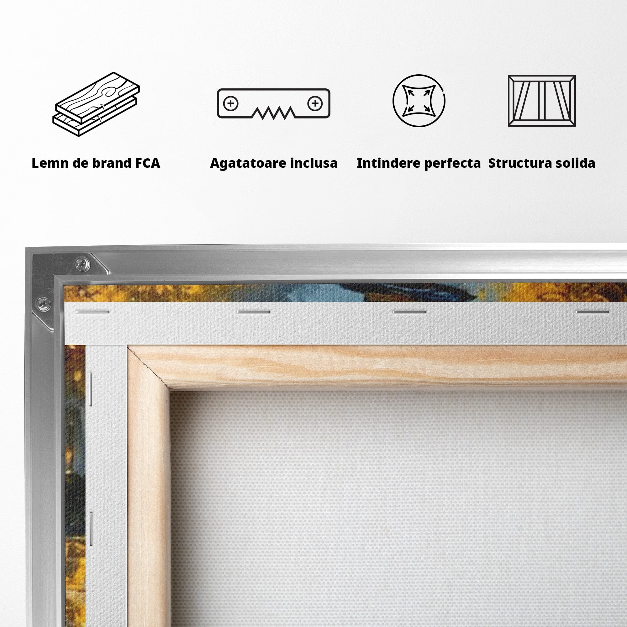 Tablou Canvas Premium LuxCanva® PI1149, Femeie Pe Strada Noaptea, Diafan, Plimbare, Alee, Romantic, Living, Toamna, Culori Vibrante