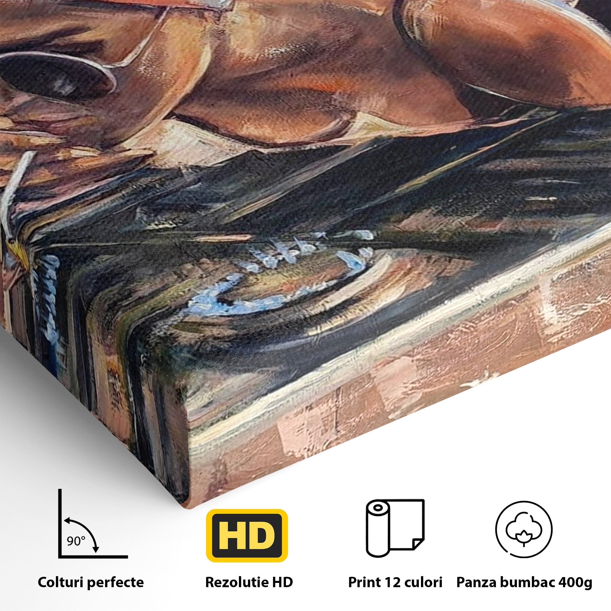 Tablou Canvas Premium LuxCanva® PI1150, Femeie Cu Ochelari De Soare, Sexy, Tigara, Arta, Moderna, Foc, Living, Culori Vibrante