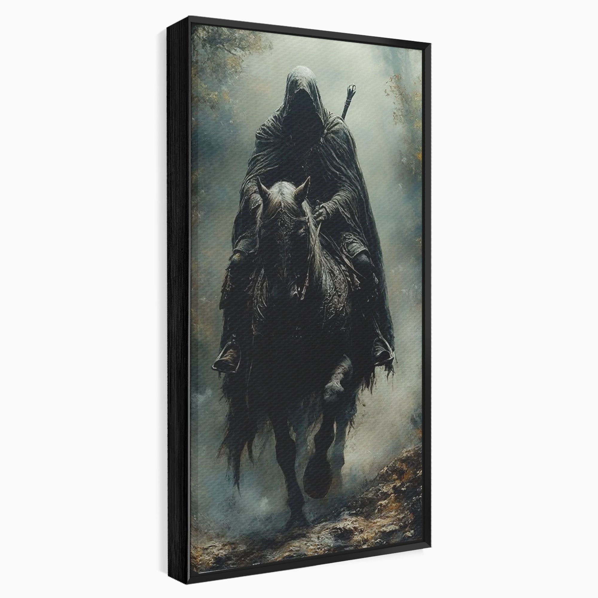 Tablou Canvas Premium LuxCanva® PI1152, Calaretul Misterios, Cavaler, Cal, Fantezie, Mister, Aventura, Living, Culori Vibrante