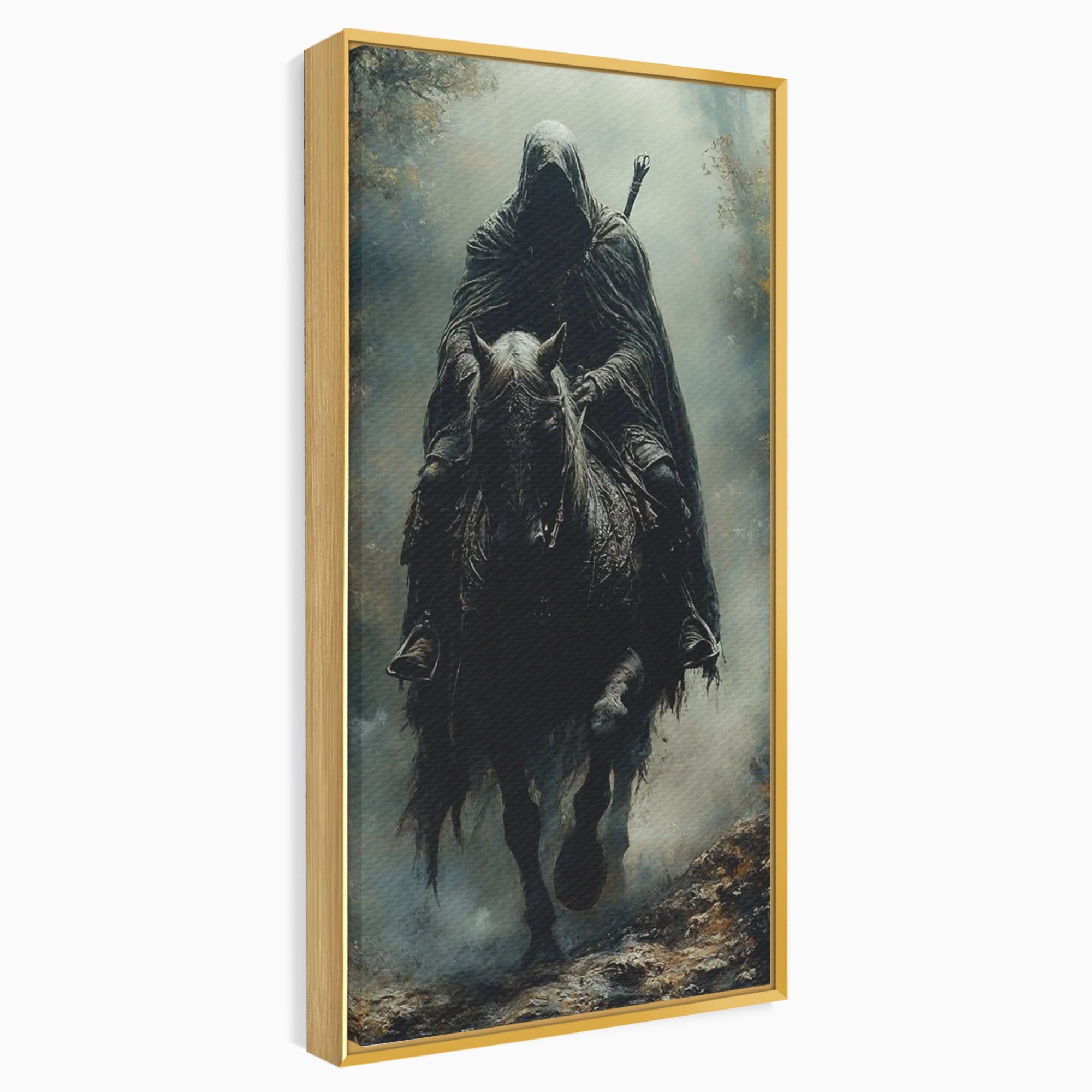 Tablou Canvas Premium LuxCanva® PI1152, Calaretul Misterios, Cavaler, Cal, Fantezie, Mister, Aventura, Living, Culori Vibrante