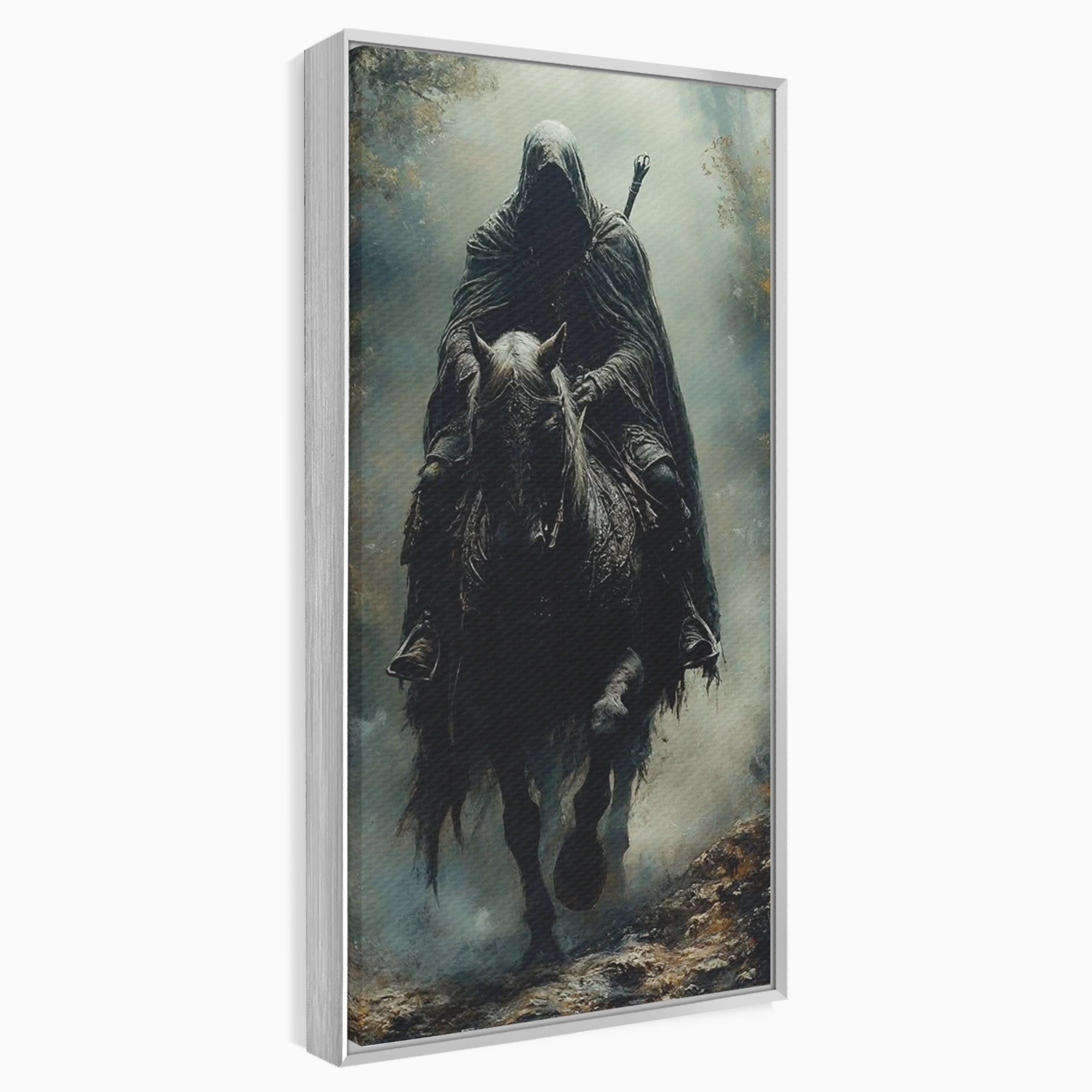 Tablou Canvas Premium LuxCanva® PI1152, Calaretul Misterios, Cavaler, Cal, Fantezie, Mister, Aventura, Living, Culori Vibrante