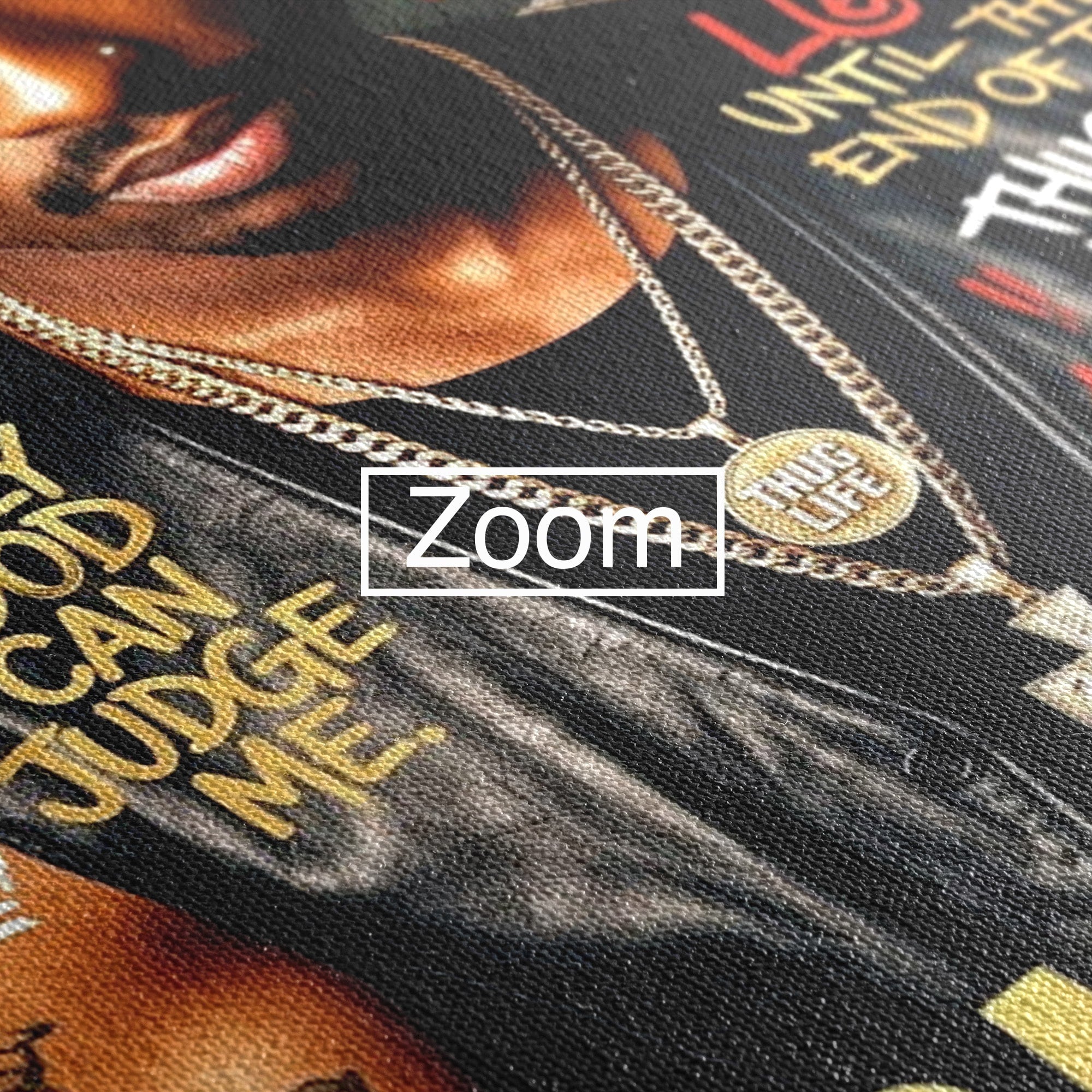 Tablou Canvas Premium LuxCanva® PI1154, Portret Tupac Shakur, Muzician, Legenda, Hip-Hop, Living, Culori Vibrante