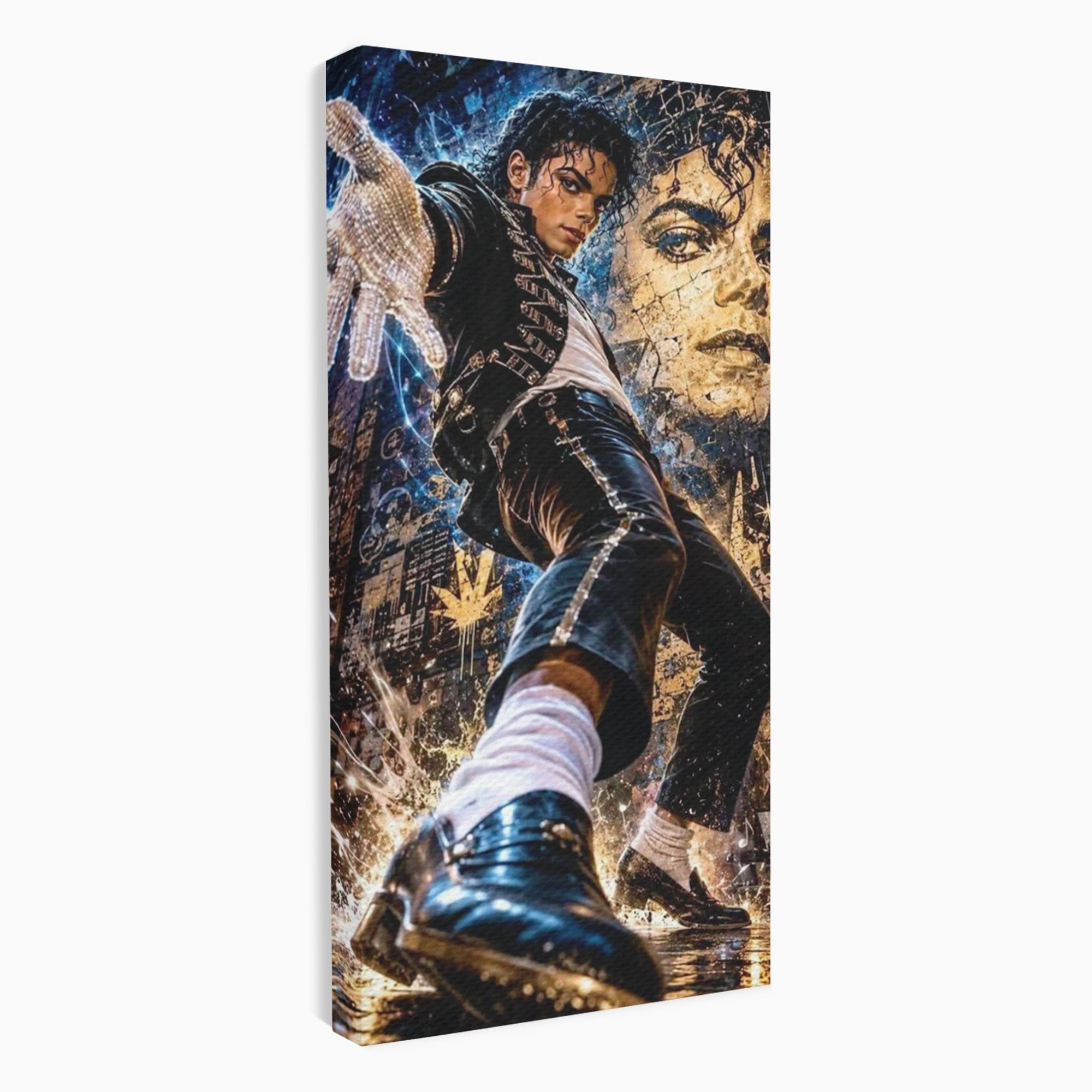 Tablou Canvas Premium LuxCanva® PI1155, Regele Pop, Muzician, Idol, Michael Jackson, Living, Energetic, Culori Vibrante