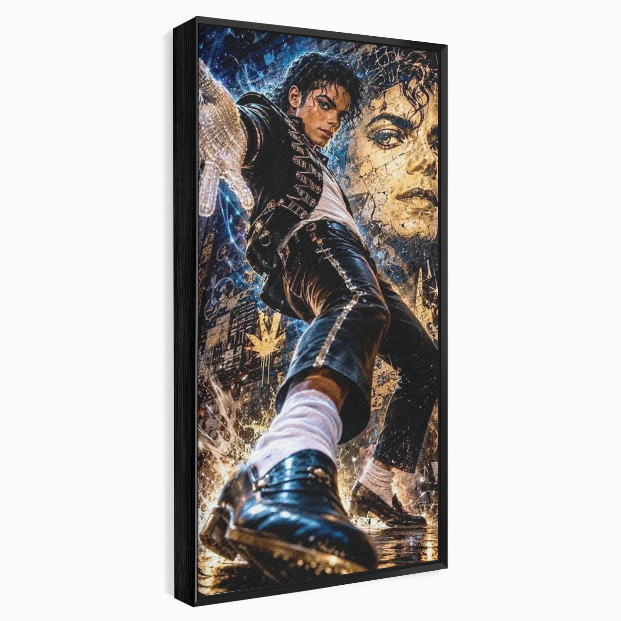 Tablou Canvas Premium LuxCanva® PI1155, Regele Pop, Muzician, Idol, Michael Jackson, Living, Energetic, Culori Vibrante