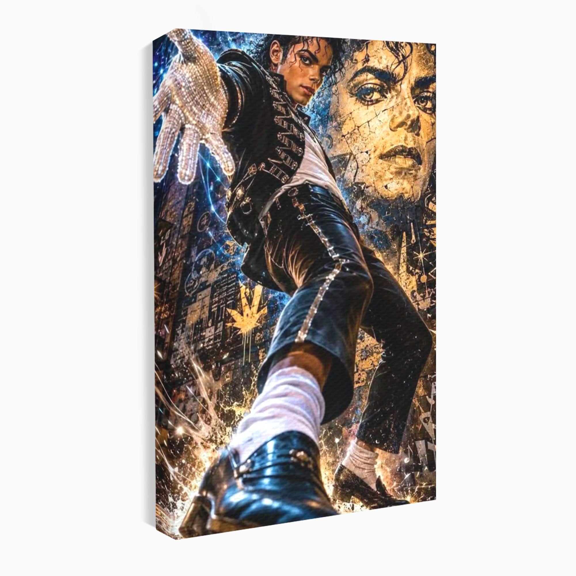 Tablou Canvas Premium LuxCanva® PI1155, Regele Pop, Muzician, Idol, Michael Jackson, Living, Energetic, Culori Vibrante