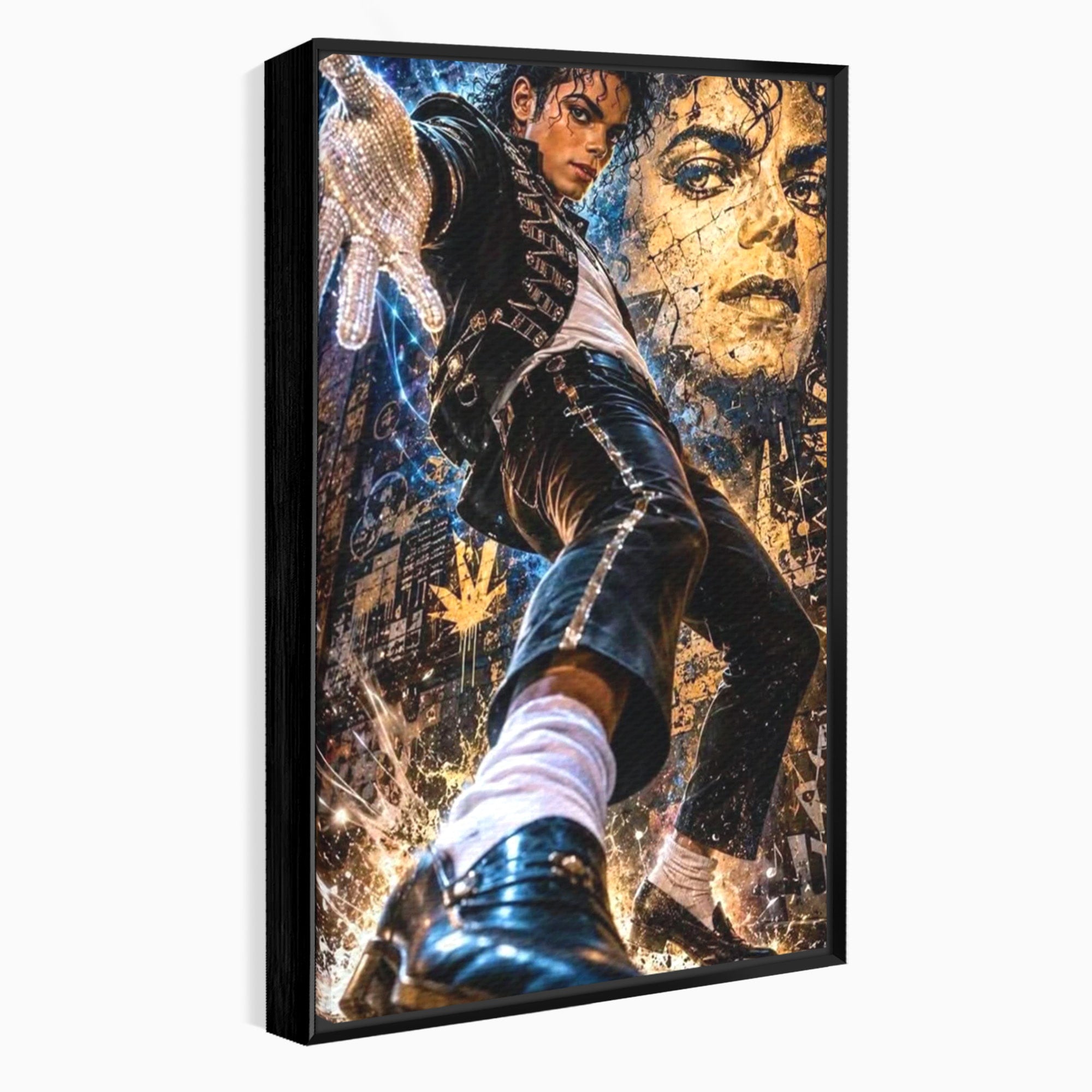 Tablou Canvas Premium LuxCanva® PI1155, Regele Pop, Muzician, Idol, Michael Jackson, Living, Energetic, Culori Vibrante