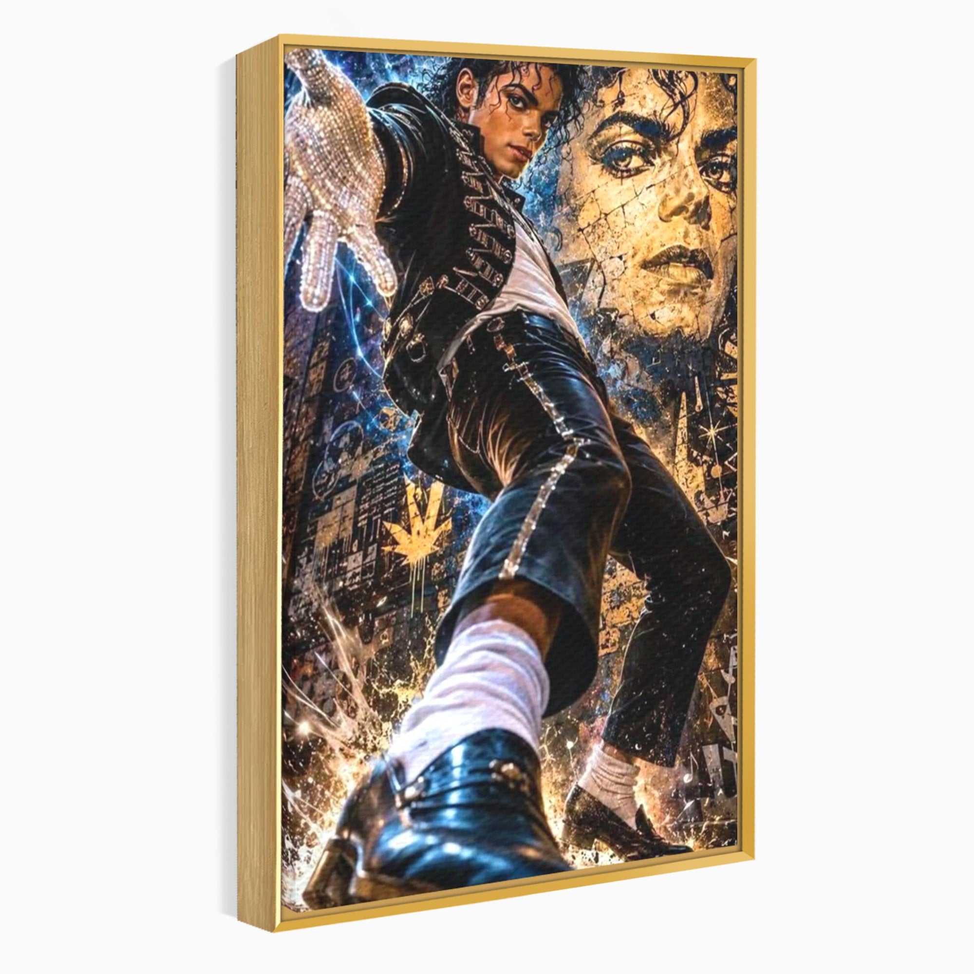 Tablou Canvas Premium LuxCanva® PI1155, Regele Pop, Muzician, Idol, Michael Jackson, Living, Energetic, Culori Vibrante