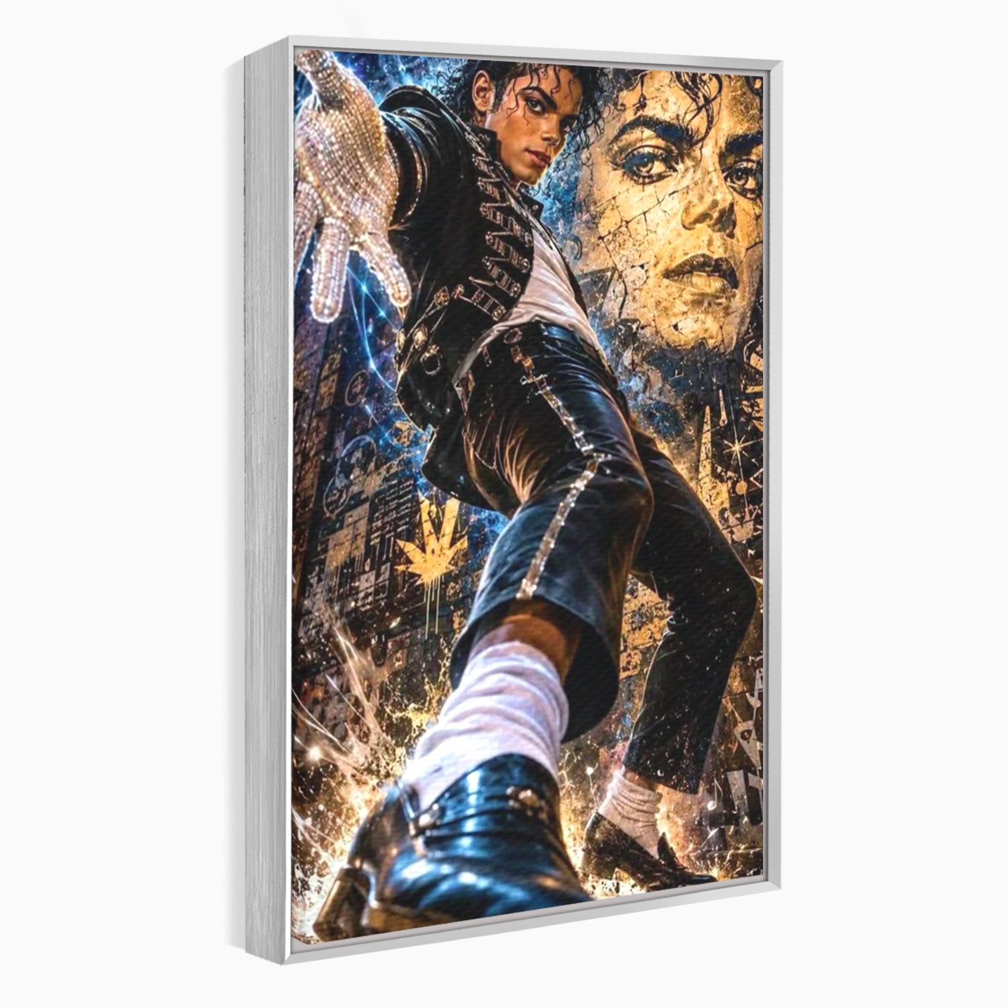 Tablou Canvas Premium LuxCanva® PI1155, Regele Pop, Muzician, Idol, Michael Jackson, Living, Energetic, Culori Vibrante