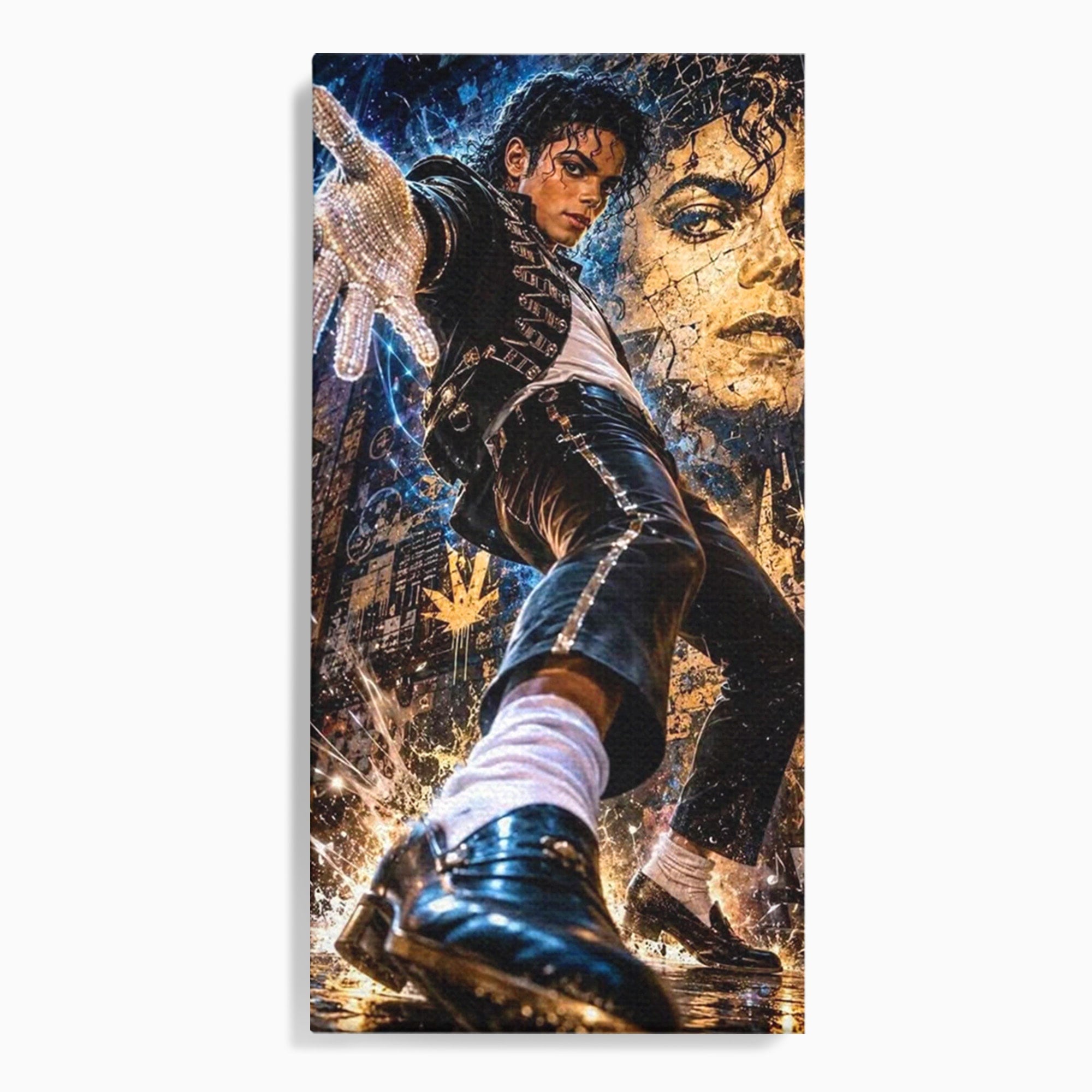 Tablou Canvas Premium LuxCanva® PI1155, Regele Pop, Muzician, Idol, Michael Jackson, Living, Energetic, Culori Vibrante