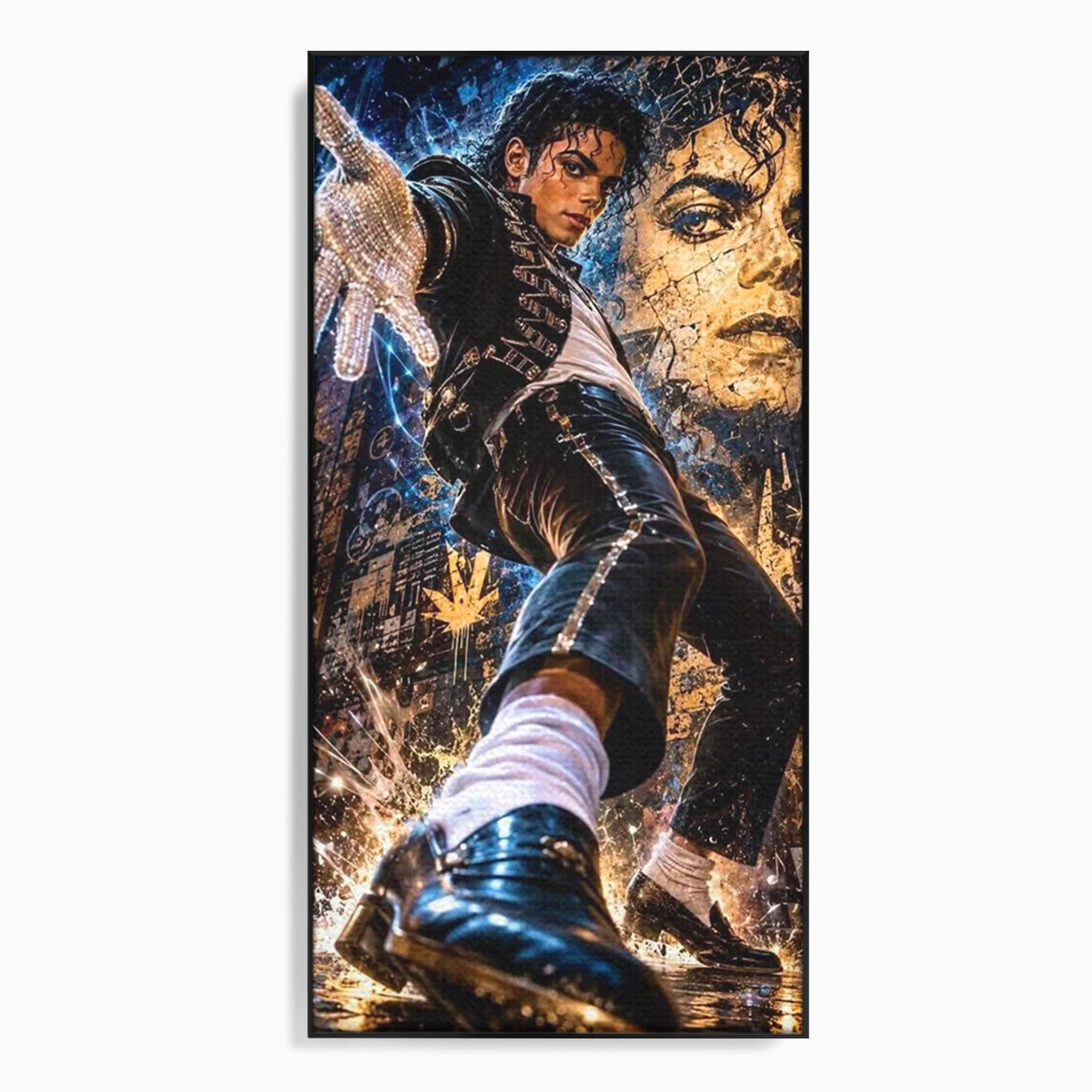 Tablou Canvas Premium LuxCanva® PI1155, Regele Pop, Muzician, Idol, Michael Jackson, Living, Energetic, Culori Vibrante