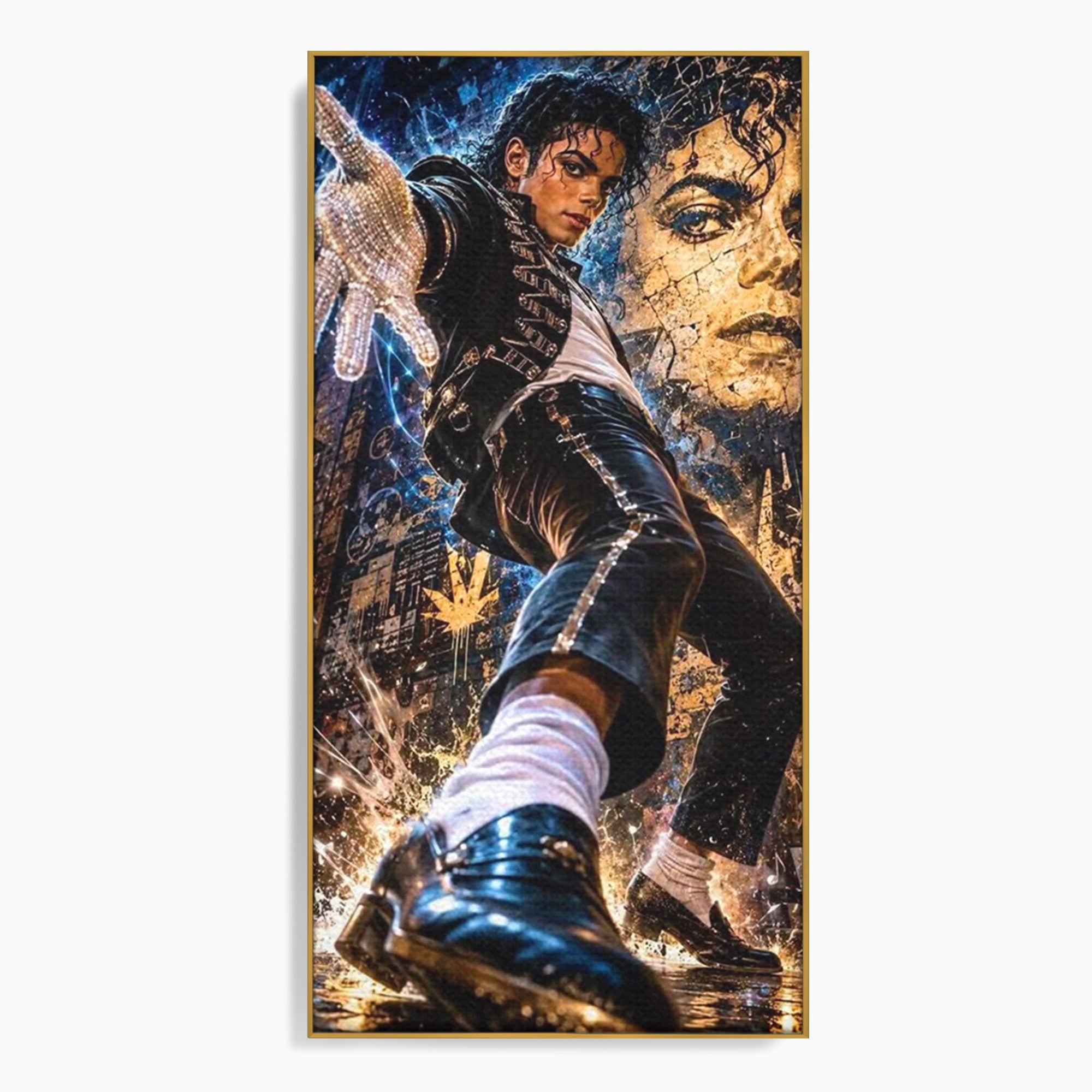 Tablou Canvas Premium LuxCanva® PI1155, Regele Pop, Muzician, Idol, Michael Jackson, Living, Energetic, Culori Vibrante