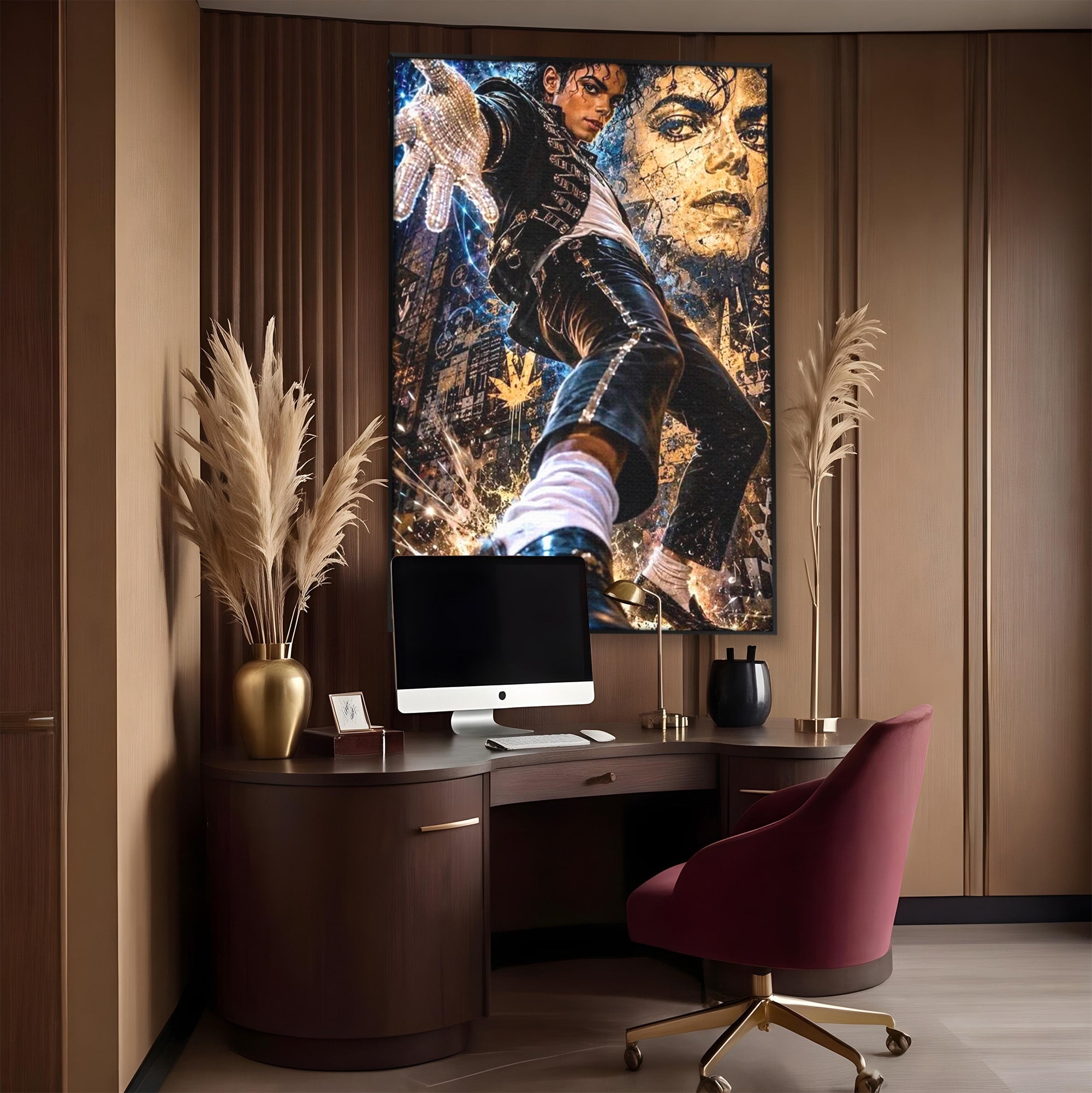 Tablou Canvas Premium LuxCanva® PI1155, Regele Pop, Muzician, Idol, Michael Jackson, Living, Energetic, Culori Vibrante