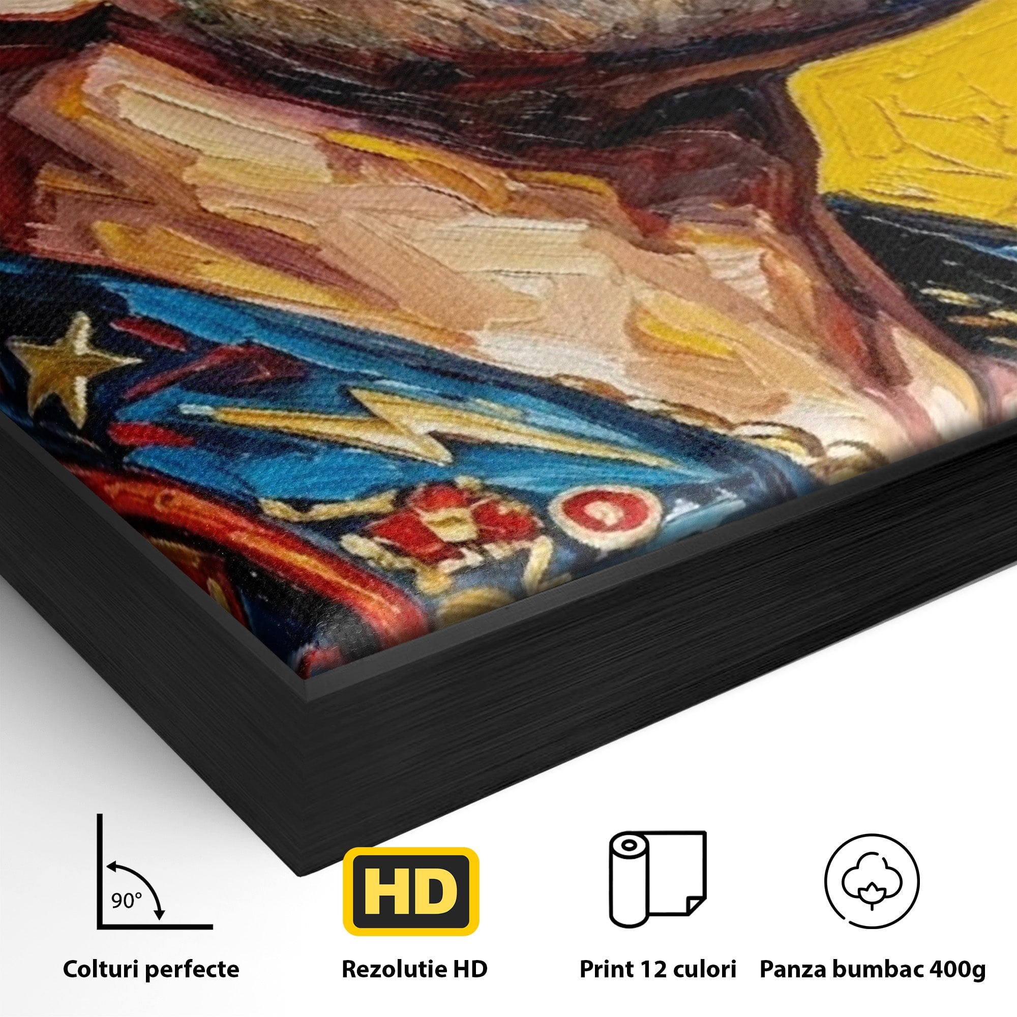 Tablou Canvas Premium LuxCanva® PI1156, Legenda Freddie Mercury , Muzician, Portret, Rock, Living, Idol, Culori Vibrante