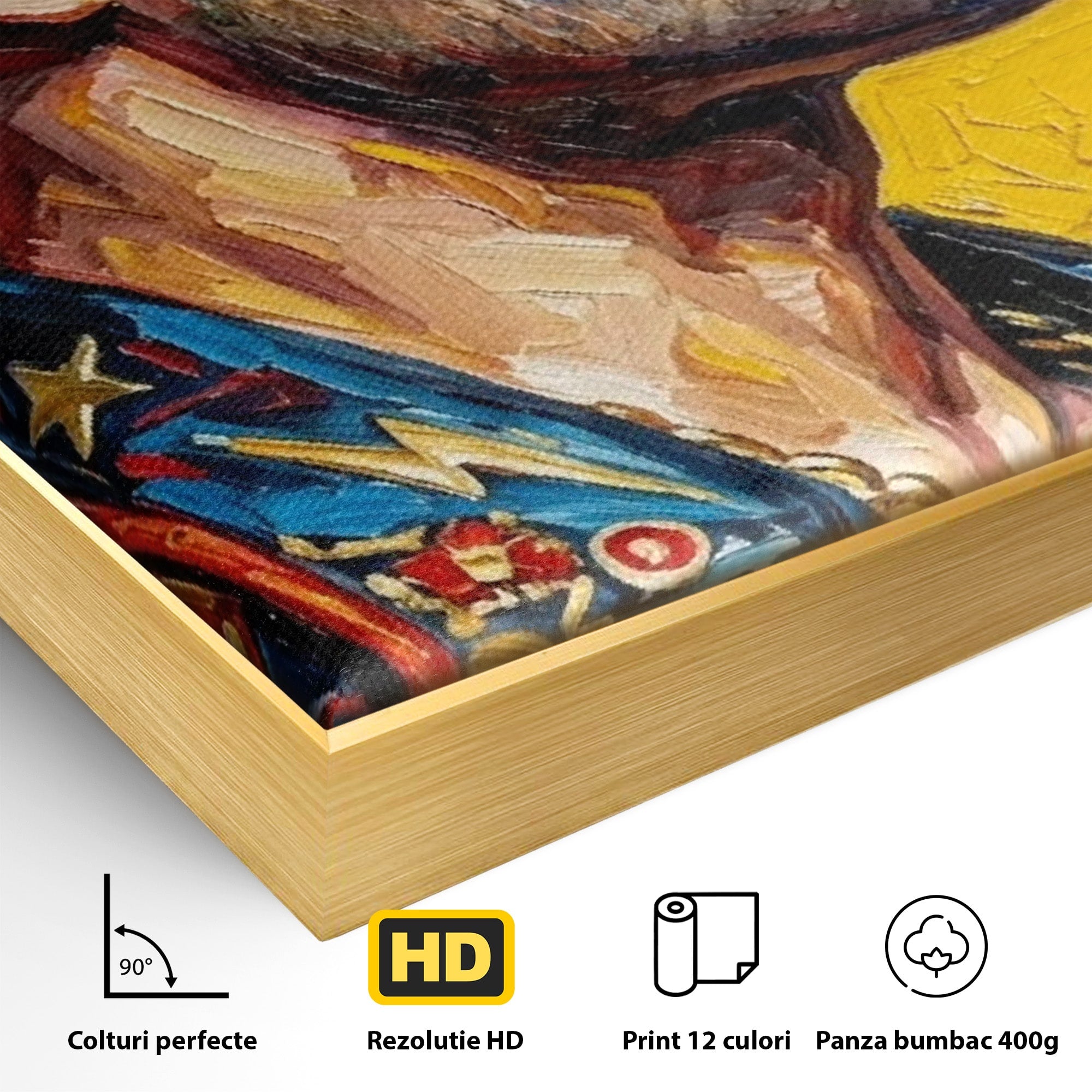 Tablou Canvas Premium LuxCanva® PI1156, Legenda Freddie Mercury , Muzician, Portret, Rock, Living, Idol, Culori Vibrante