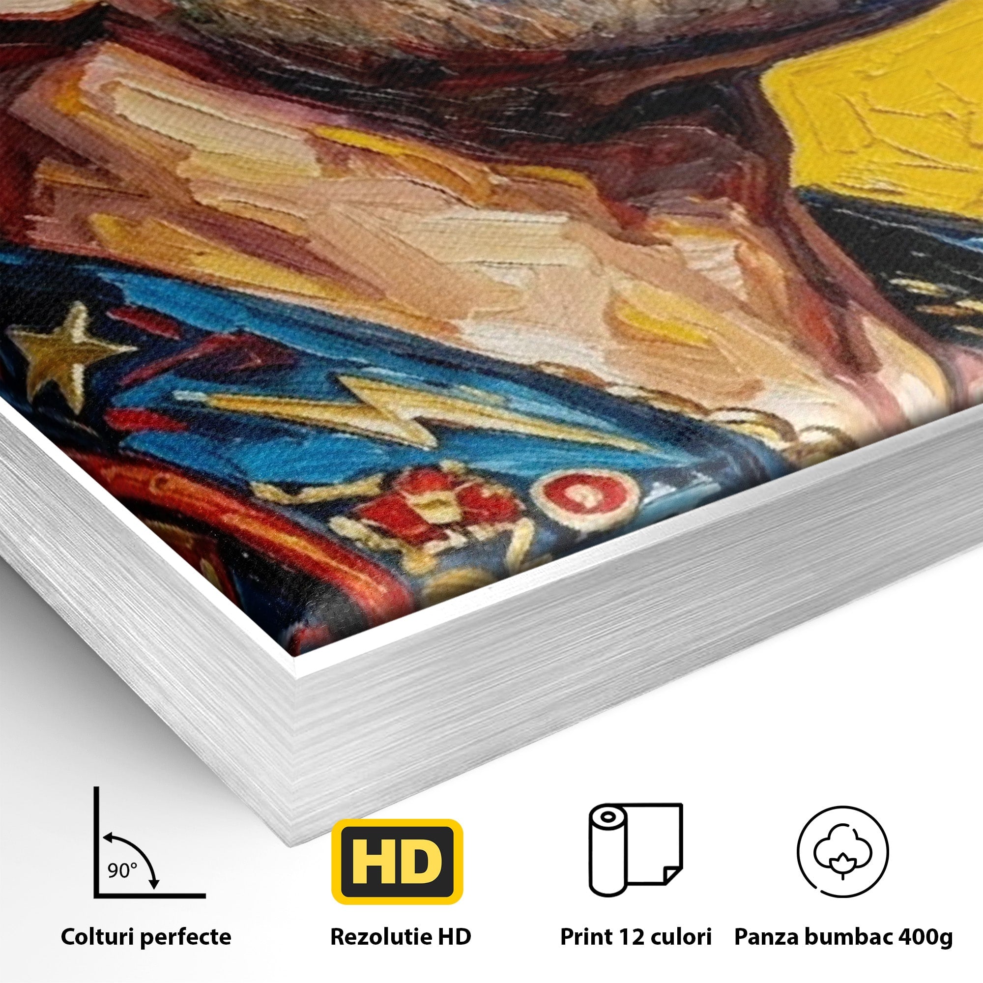 Tablou Canvas Premium LuxCanva® PI1156, Legenda Freddie Mercury , Muzician, Portret, Rock, Living, Idol, Culori Vibrante