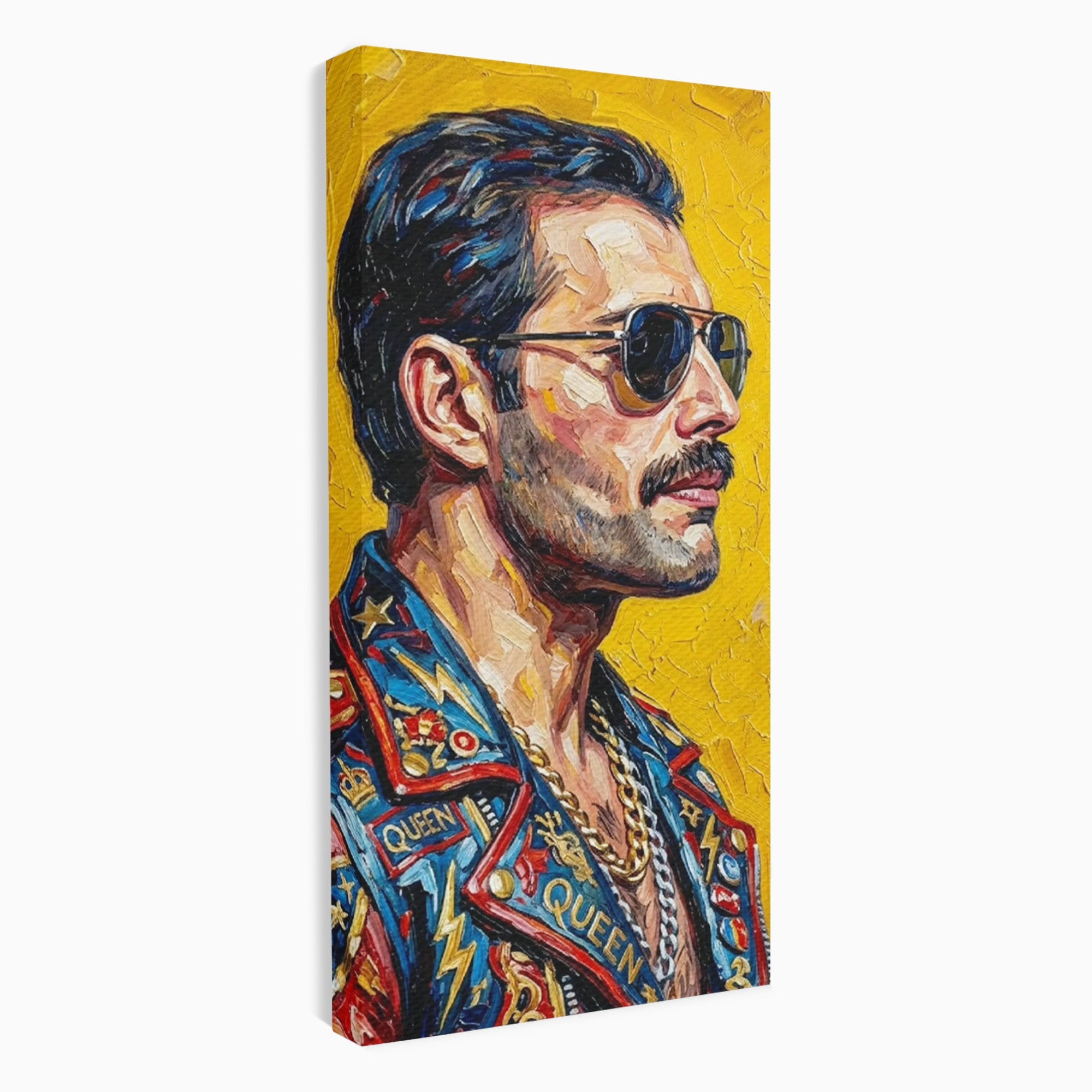 Tablou Canvas Premium LuxCanva® PI1156, Legenda Freddie Mercury , Muzician, Portret, Rock, Living, Idol, Culori Vibrante