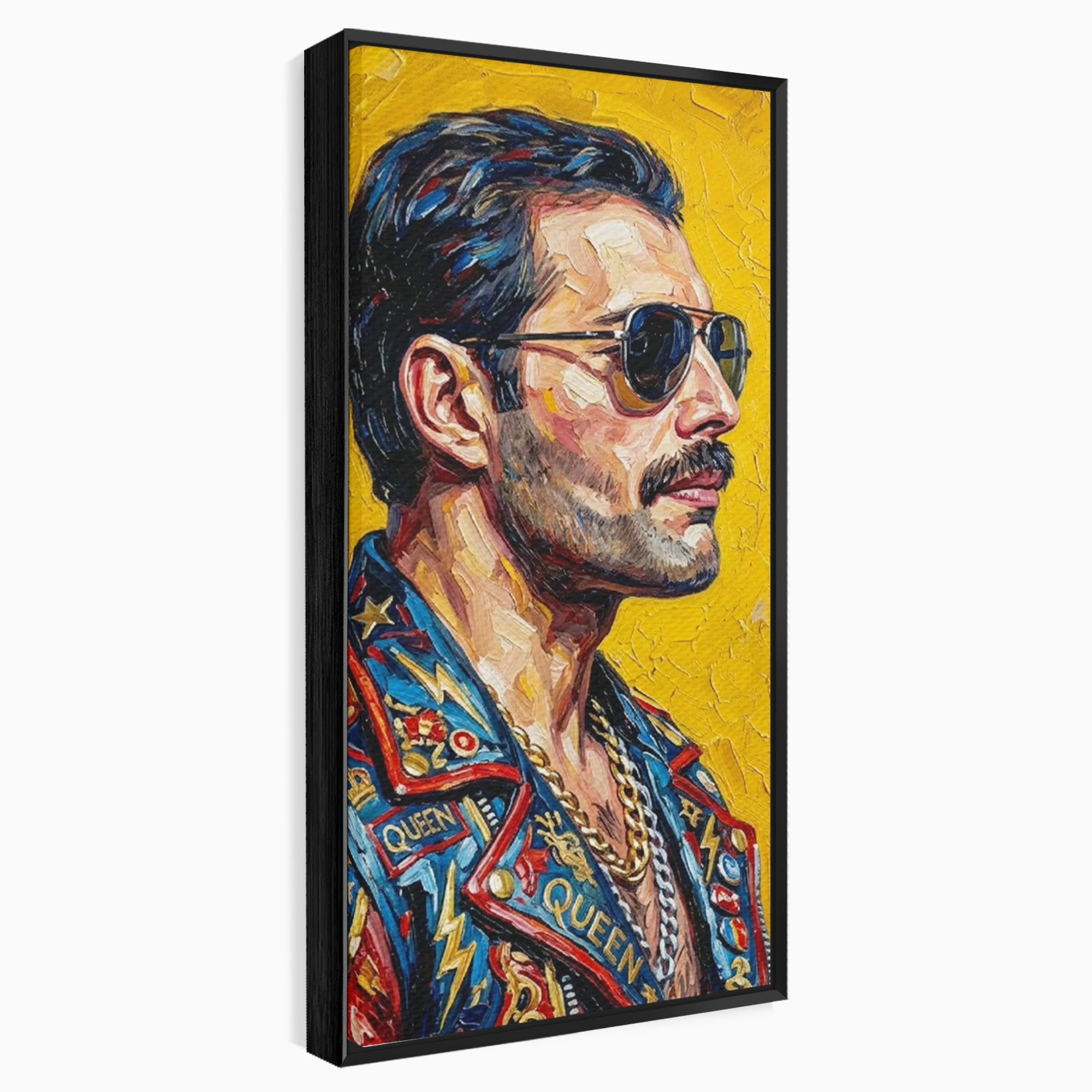 Tablou Canvas Premium LuxCanva® PI1156, Legenda Freddie Mercury , Muzician, Portret, Rock, Living, Idol, Culori Vibrante