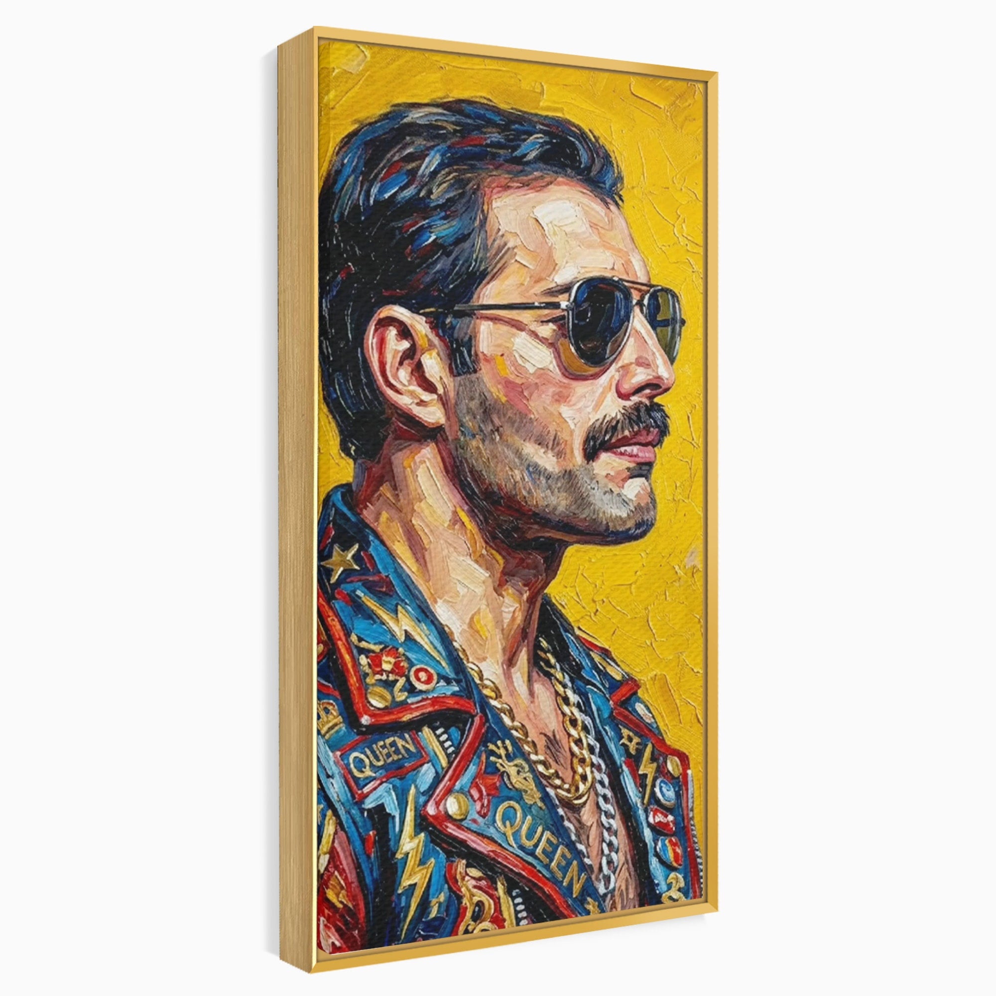 Tablou Canvas Premium LuxCanva® PI1156, Legenda Freddie Mercury , Muzician, Portret, Rock, Living, Idol, Culori Vibrante