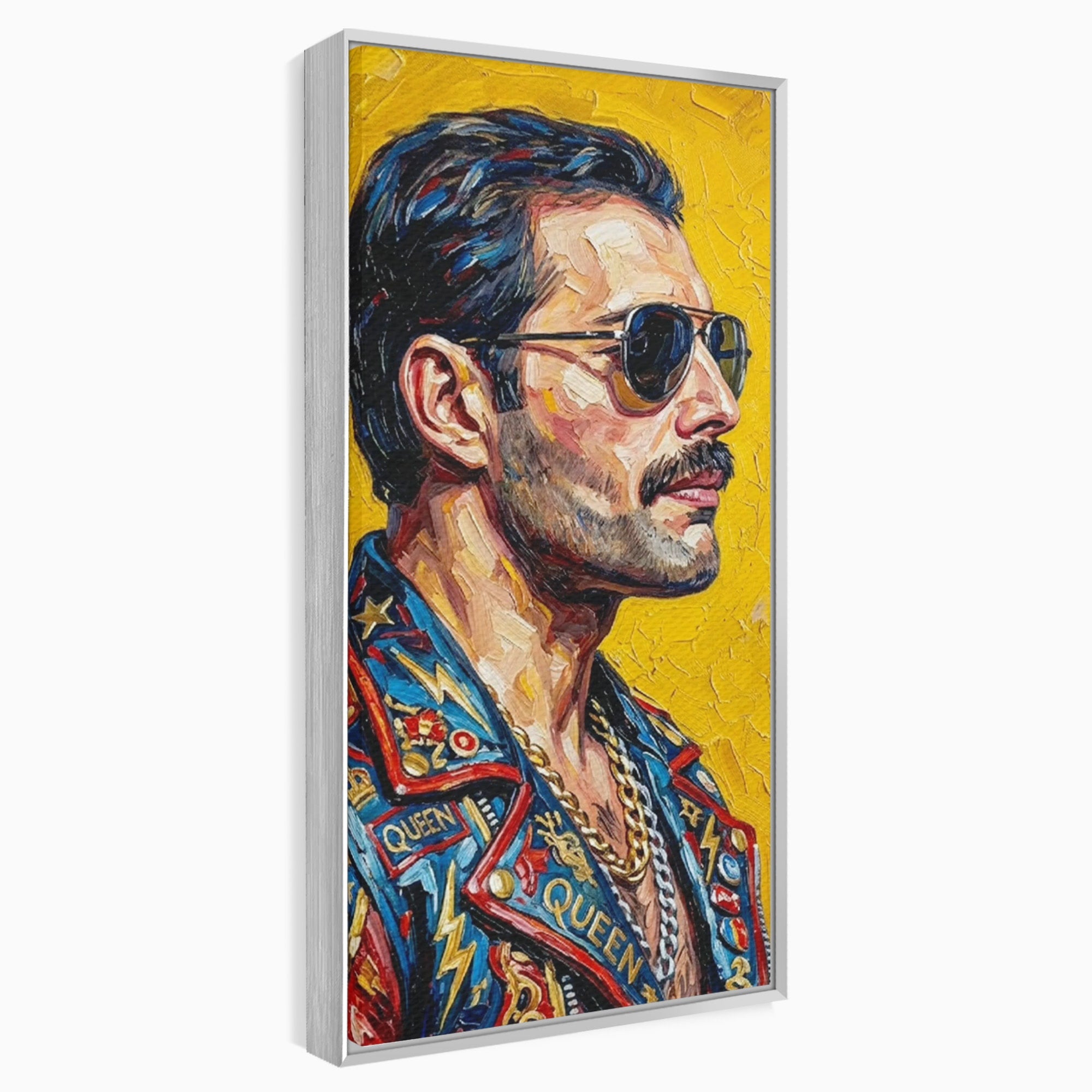Tablou Canvas Premium LuxCanva® PI1156, Legenda Freddie Mercury , Muzician, Portret, Rock, Living, Idol, Culori Vibrante