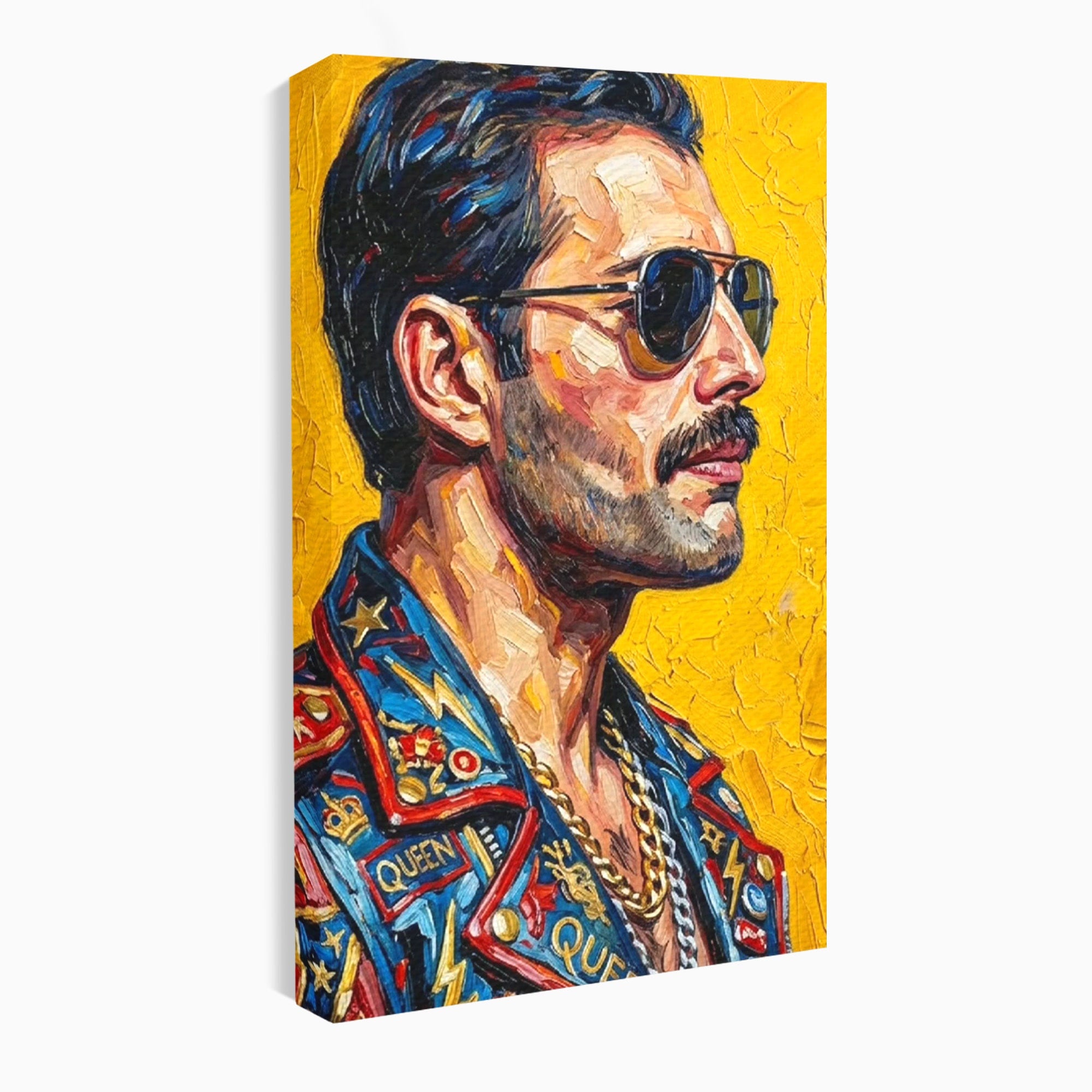 Tablou Canvas Premium LuxCanva® PI1156, Legenda Freddie Mercury , Muzician, Portret, Rock, Living, Idol, Culori Vibrante