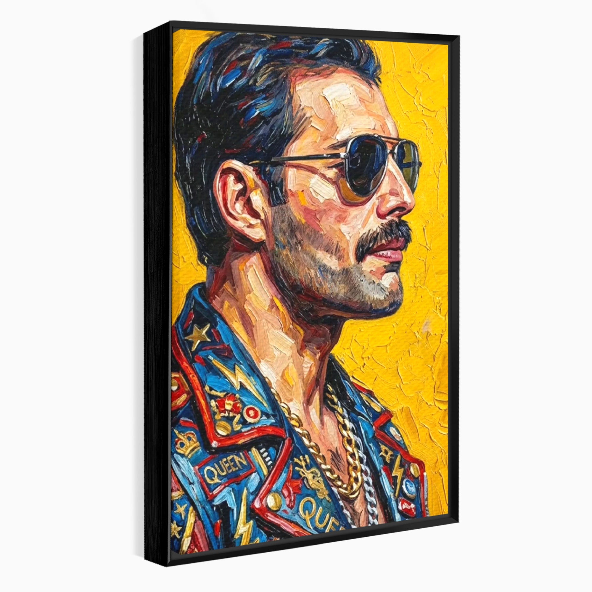 Tablou Canvas Premium LuxCanva® PI1156, Legenda Freddie Mercury , Muzician, Portret, Rock, Living, Idol, Culori Vibrante