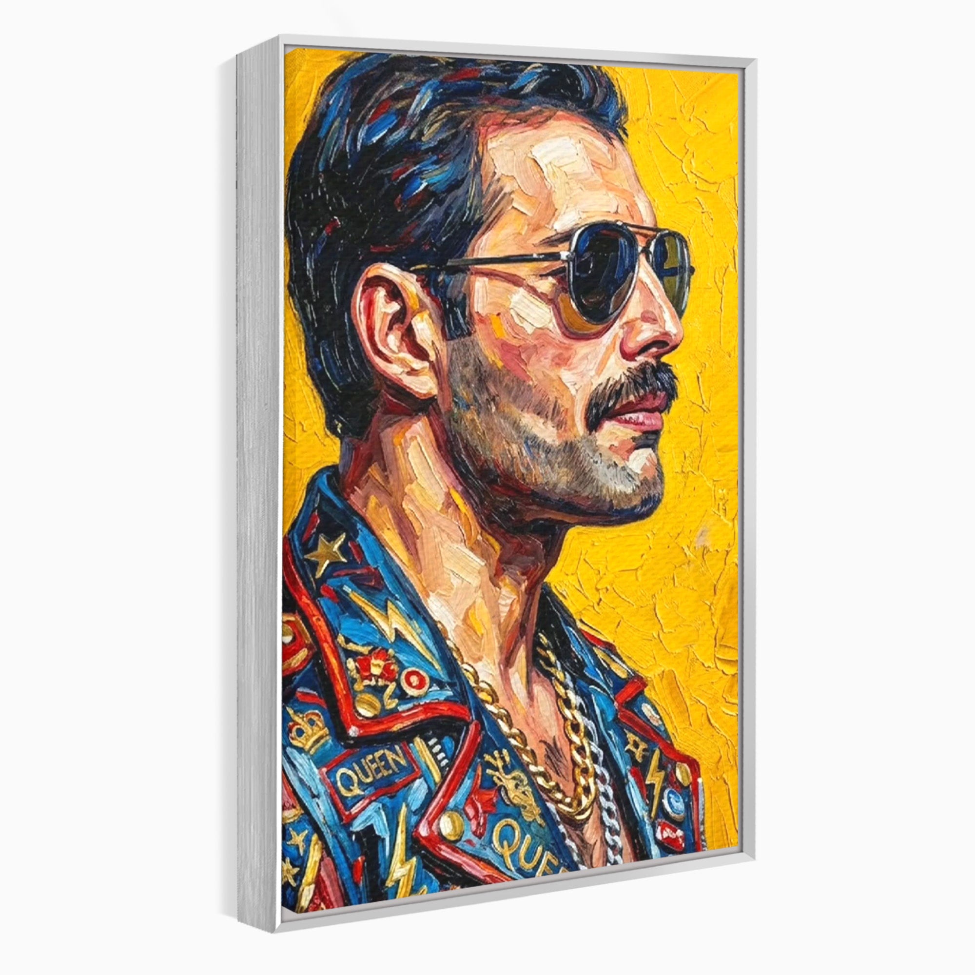 Tablou Canvas Premium LuxCanva® PI1156, Legenda Freddie Mercury , Muzician, Portret, Rock, Living, Idol, Culori Vibrante