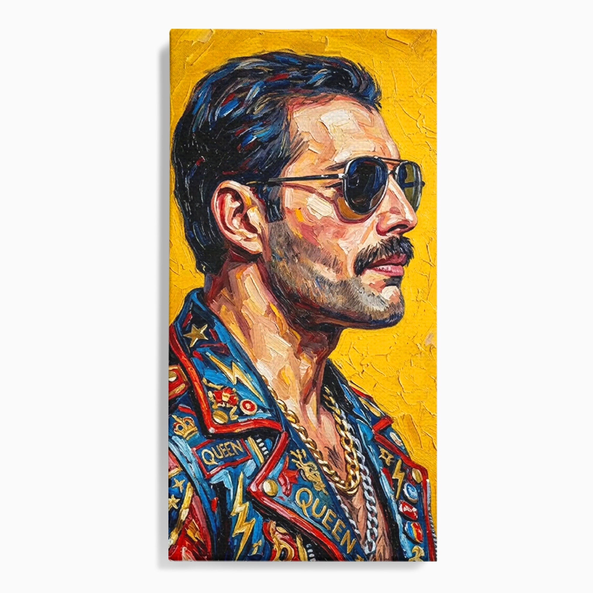 Tablou Canvas Premium LuxCanva® PI1156, Legenda Freddie Mercury , Muzician, Portret, Rock, Living, Idol, Culori Vibrante