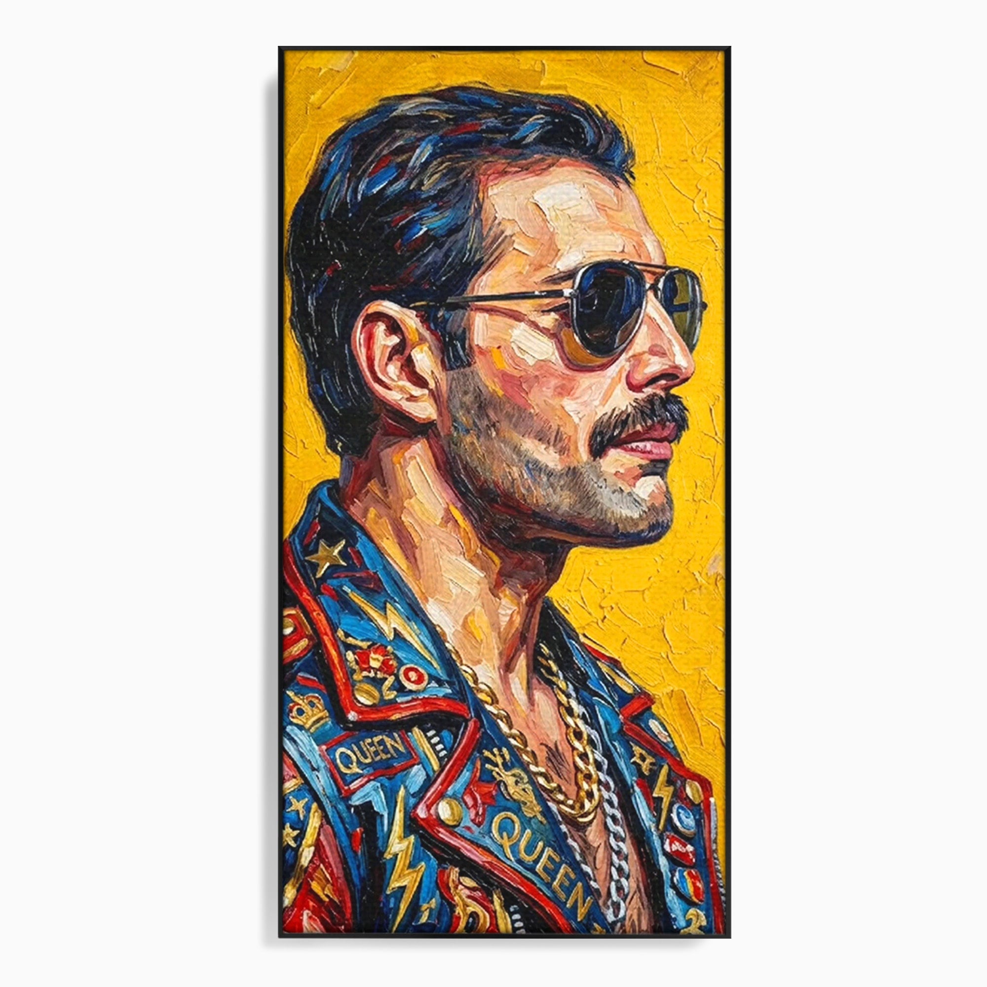 Tablou Canvas Premium LuxCanva® PI1156, Legenda Freddie Mercury , Muzician, Portret, Rock, Living, Idol, Culori Vibrante