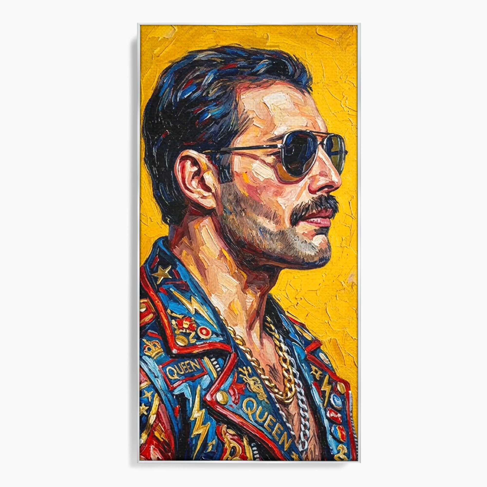 Tablou Canvas Premium LuxCanva® PI1156, Legenda Freddie Mercury , Muzician, Portret, Rock, Living, Idol, Culori Vibrante