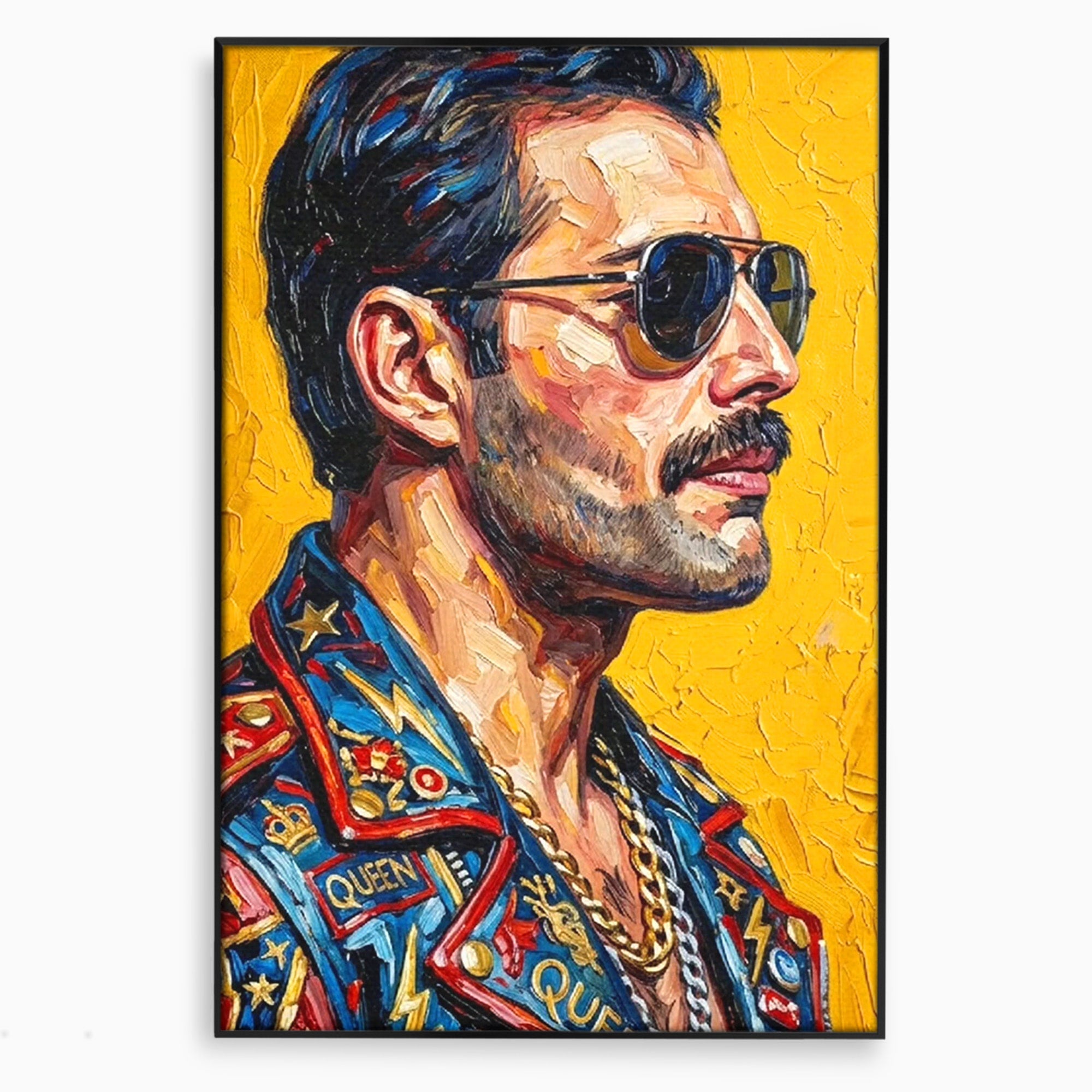 Tablou Canvas Premium LuxCanva® PI1156, Legenda Freddie Mercury , Muzician, Portret, Rock, Living, Idol, Culori Vibrante