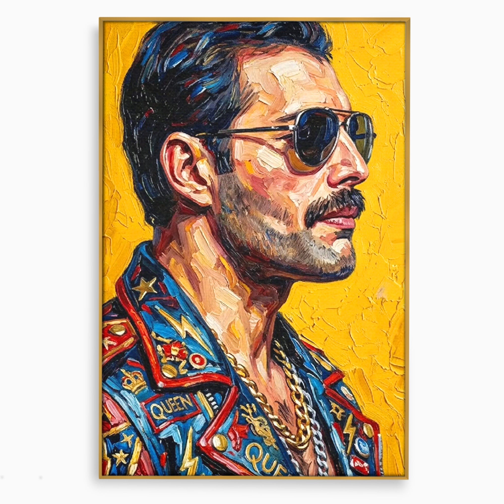 Tablou Canvas Premium LuxCanva® PI1156, Legenda Freddie Mercury , Muzician, Portret, Rock, Living, Idol, Culori Vibrante