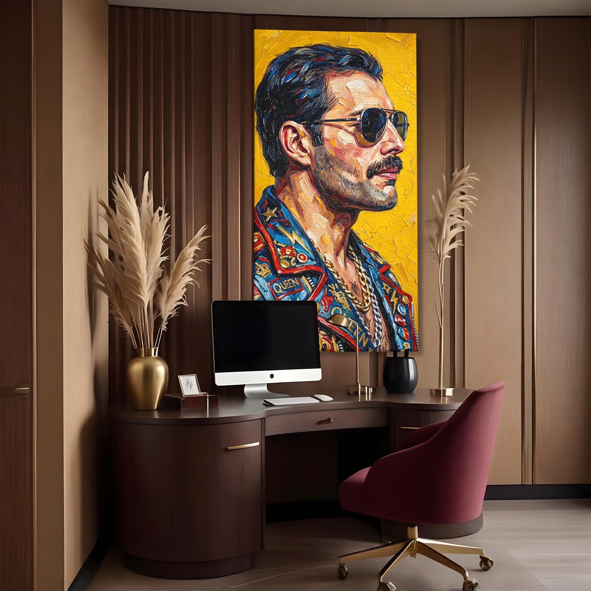 Tablou Canvas Premium LuxCanva® PI1156, Legenda Freddie Mercury , Muzician, Portret, Rock, Living, Idol, Culori Vibrante