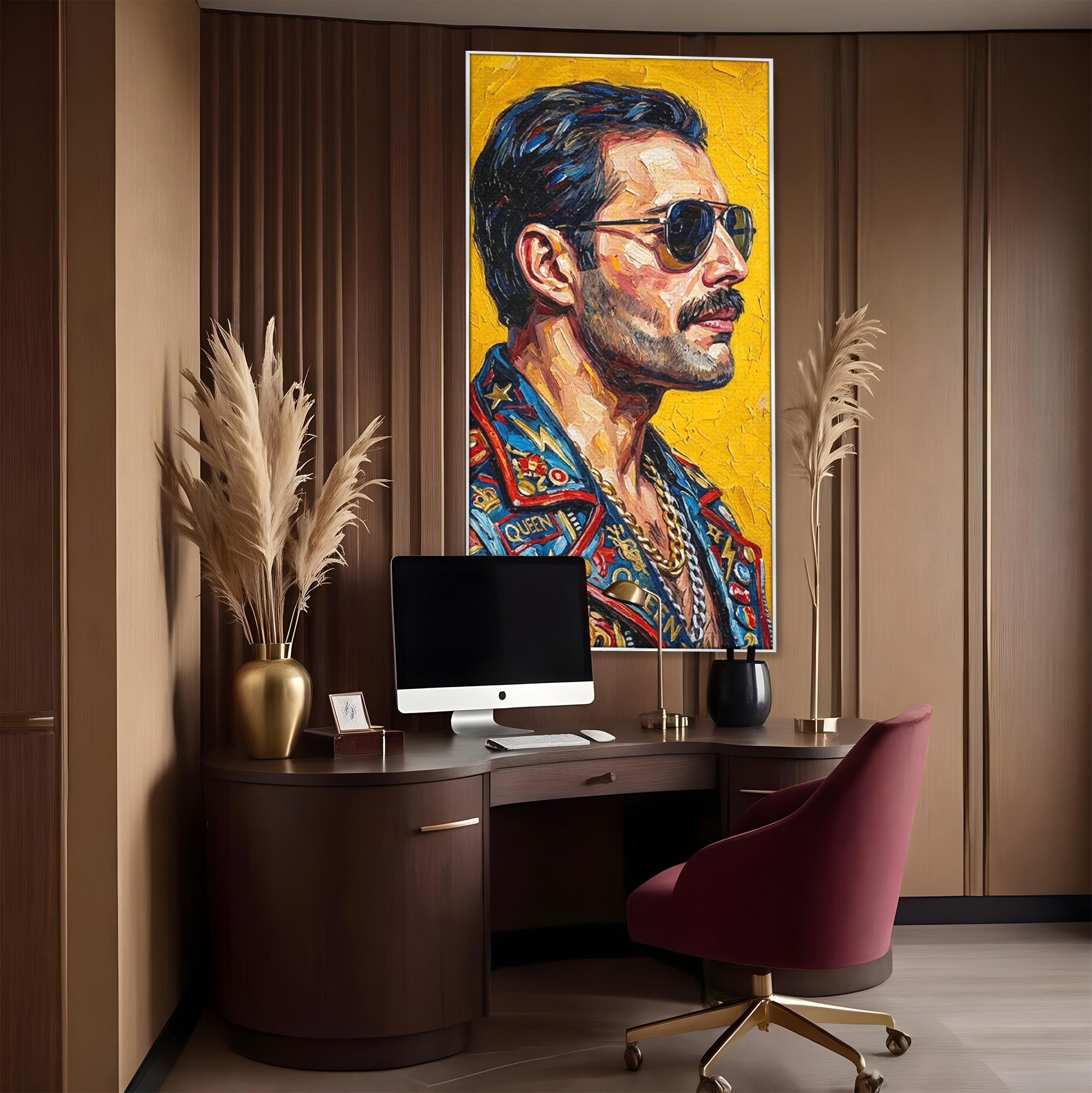 Tablou Canvas Premium LuxCanva® PI1156, Legenda Freddie Mercury , Muzician, Portret, Rock, Living, Idol, Culori Vibrante