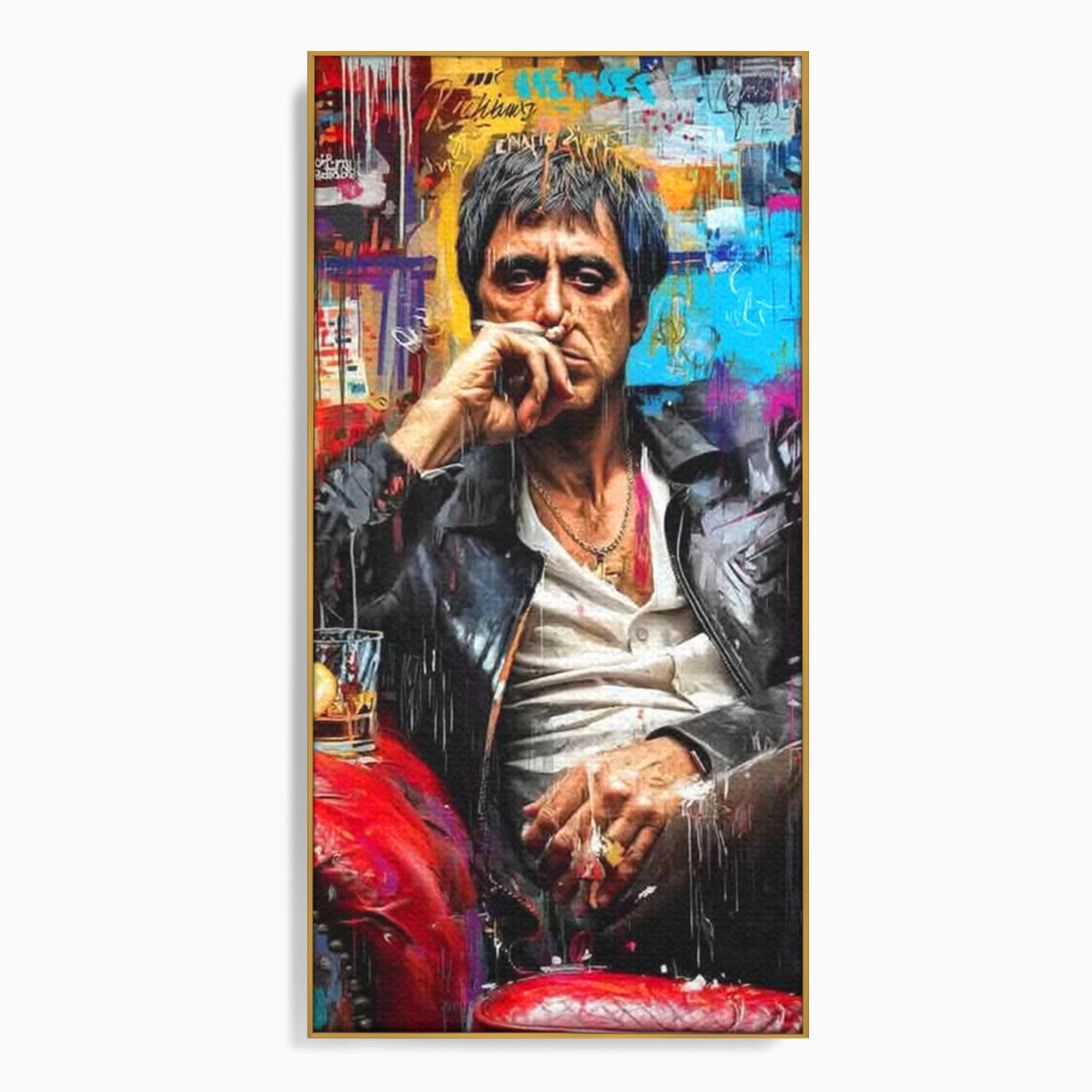 Tablou Canvas Premium LuxCanva® PI1157, Gangster Contemplativ, Al Pacino, Actor, Contemplare, Living, Culori Puternice, Culori Vibrante