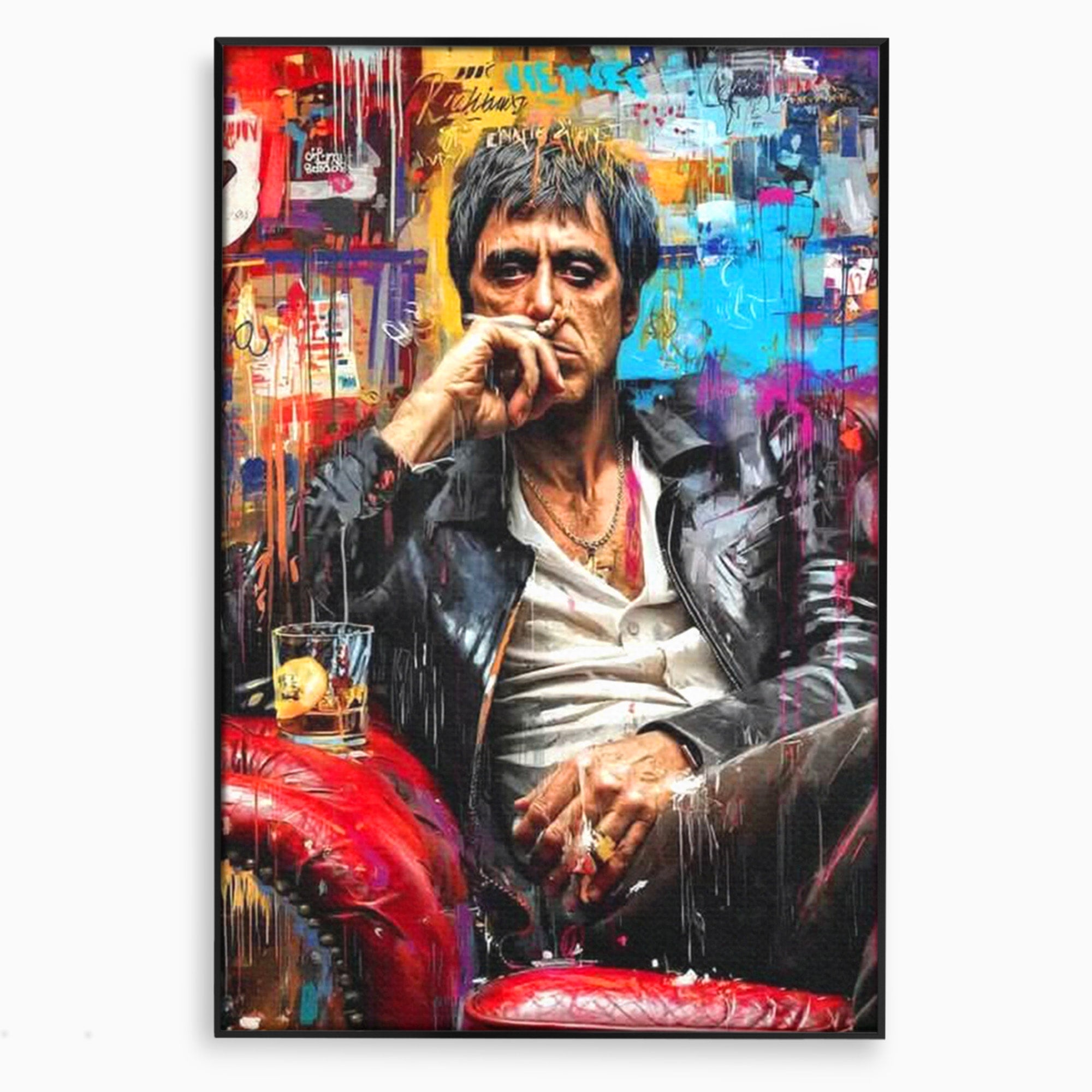 Tablou Canvas Premium LuxCanva® PI1157, Gangster Contemplativ, Al Pacino, Actor, Contemplare, Living, Culori Puternice, Culori Vibrante