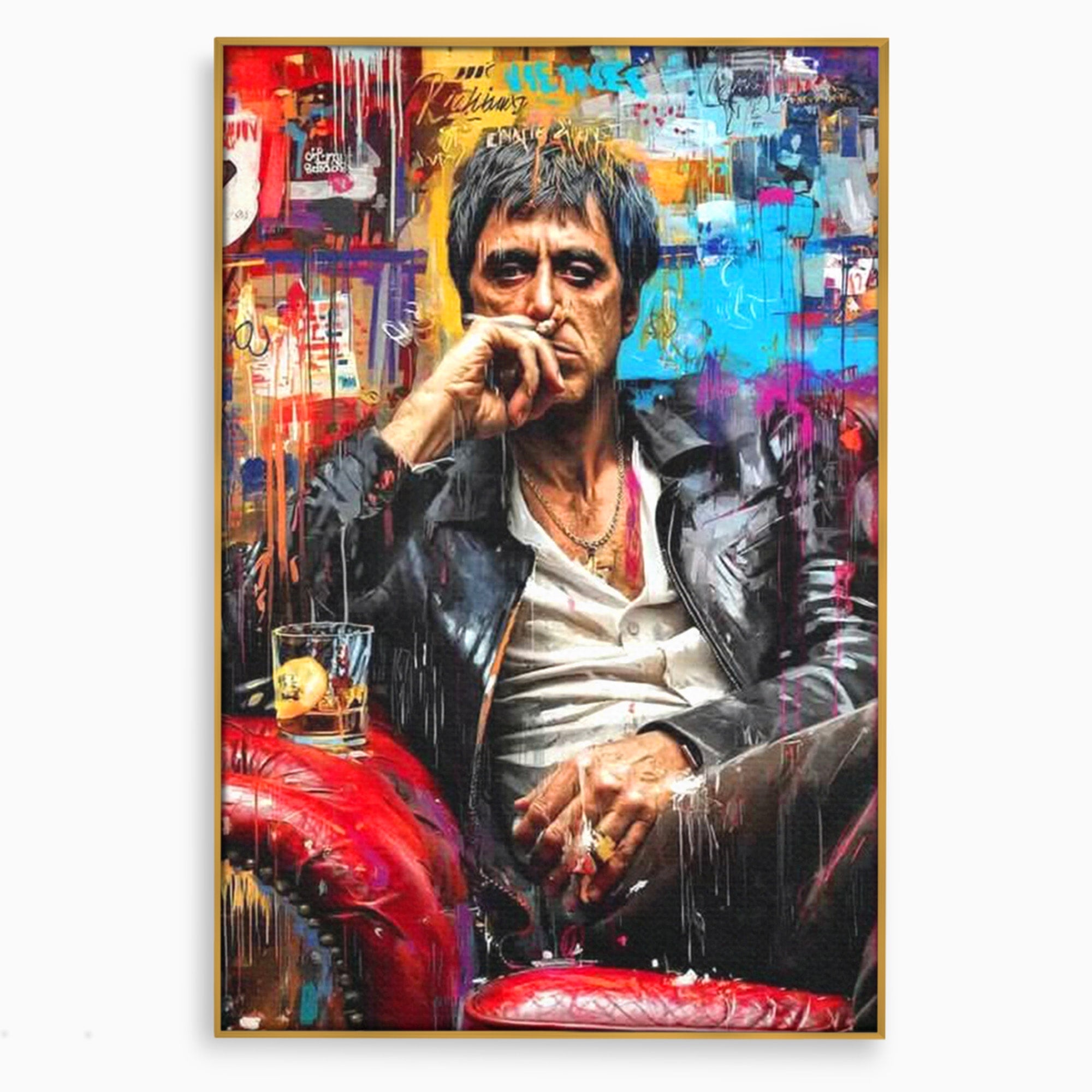 Tablou Canvas Premium LuxCanva® PI1157, Gangster Contemplativ, Al Pacino, Actor, Contemplare, Living, Culori Puternice, Culori Vibrante