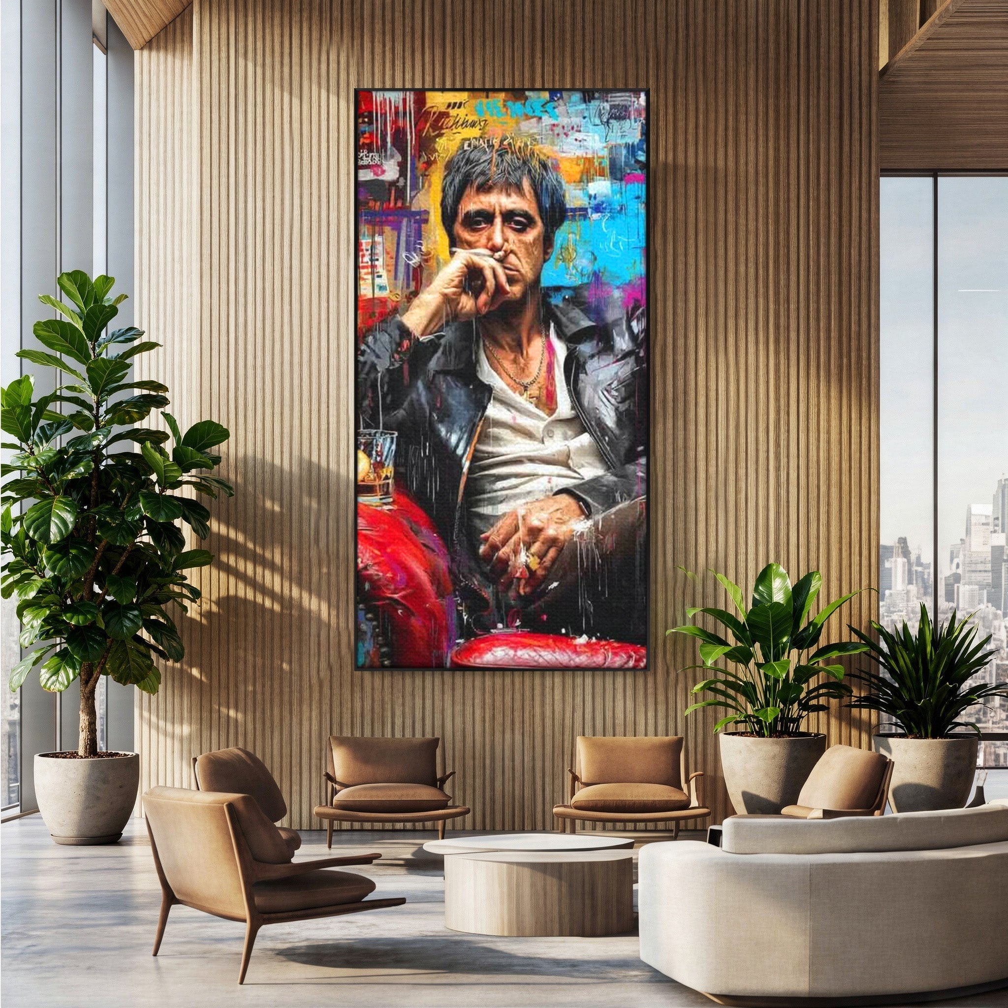 Tablou Canvas Premium LuxCanva® PI1157, Gangster Contemplativ, Al Pacino, Actor, Contemplare, Living, Culori Puternice, Culori Vibrante