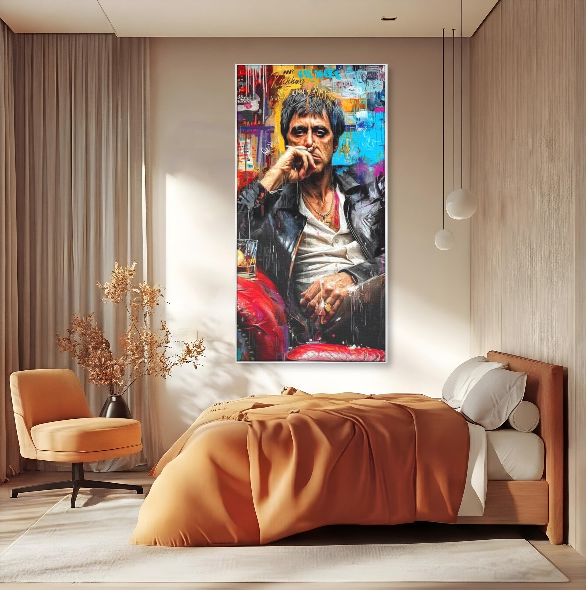 Tablou Canvas Premium LuxCanva® PI1157, Gangster Contemplativ, Al Pacino, Actor, Contemplare, Living, Culori Puternice, Culori Vibrante