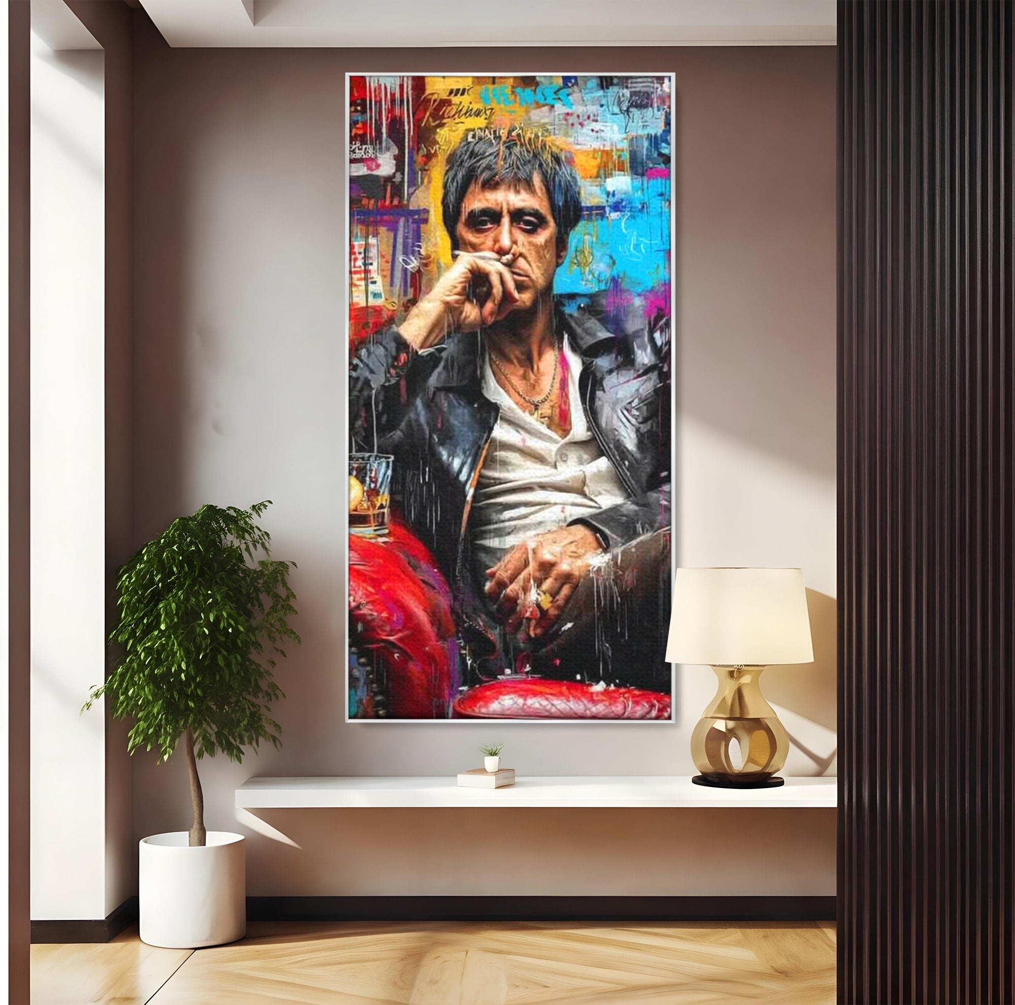 Tablou Canvas Premium LuxCanva® PI1157, Gangster Contemplativ, Al Pacino, Actor, Contemplare, Living, Culori Puternice, Culori Vibrante