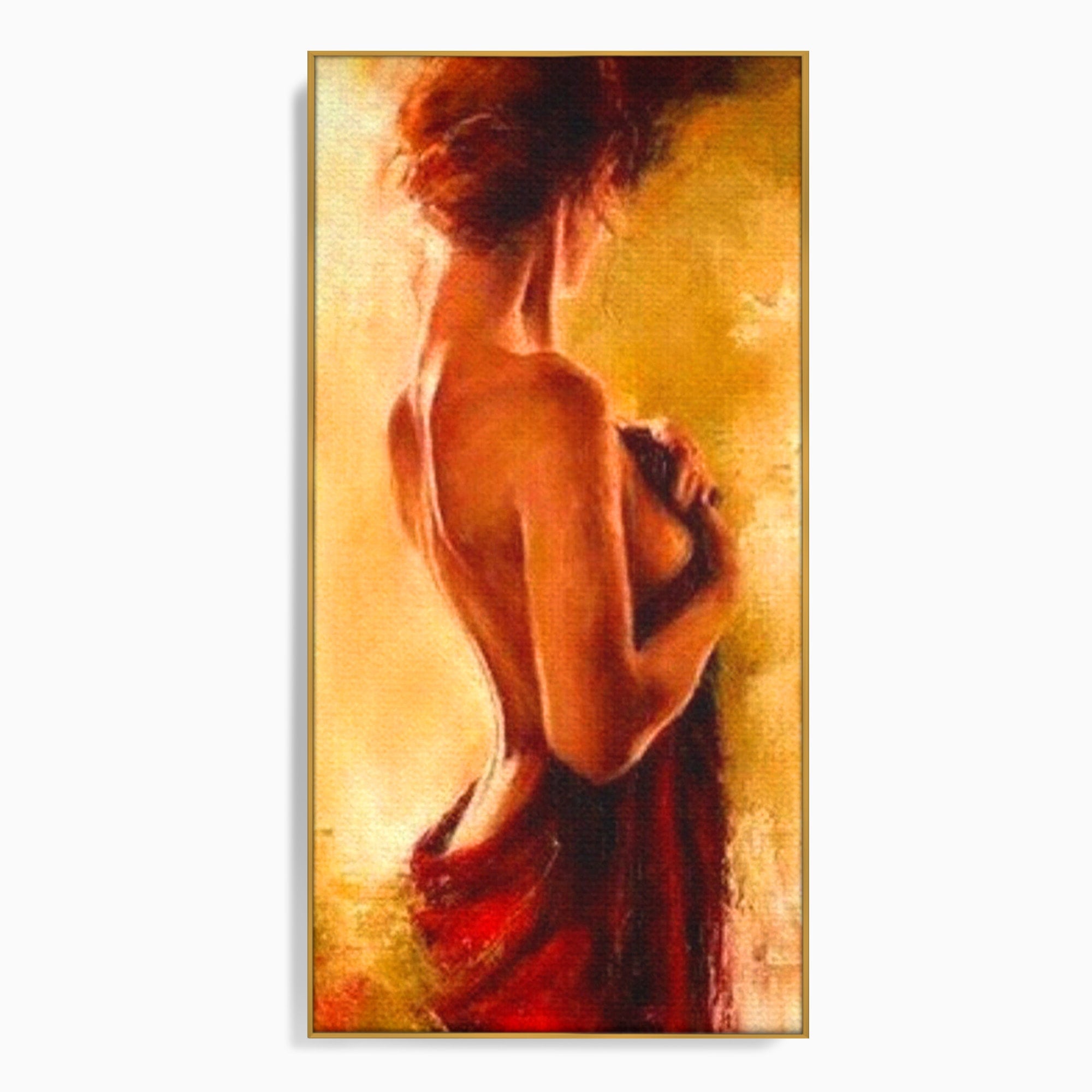 Tablou Canvas Premium LuxCanva® PI1160, Farmecul Serii, Femeie, Senzualitate, Eleganta, Dormitor, Living, Culori Vibrante