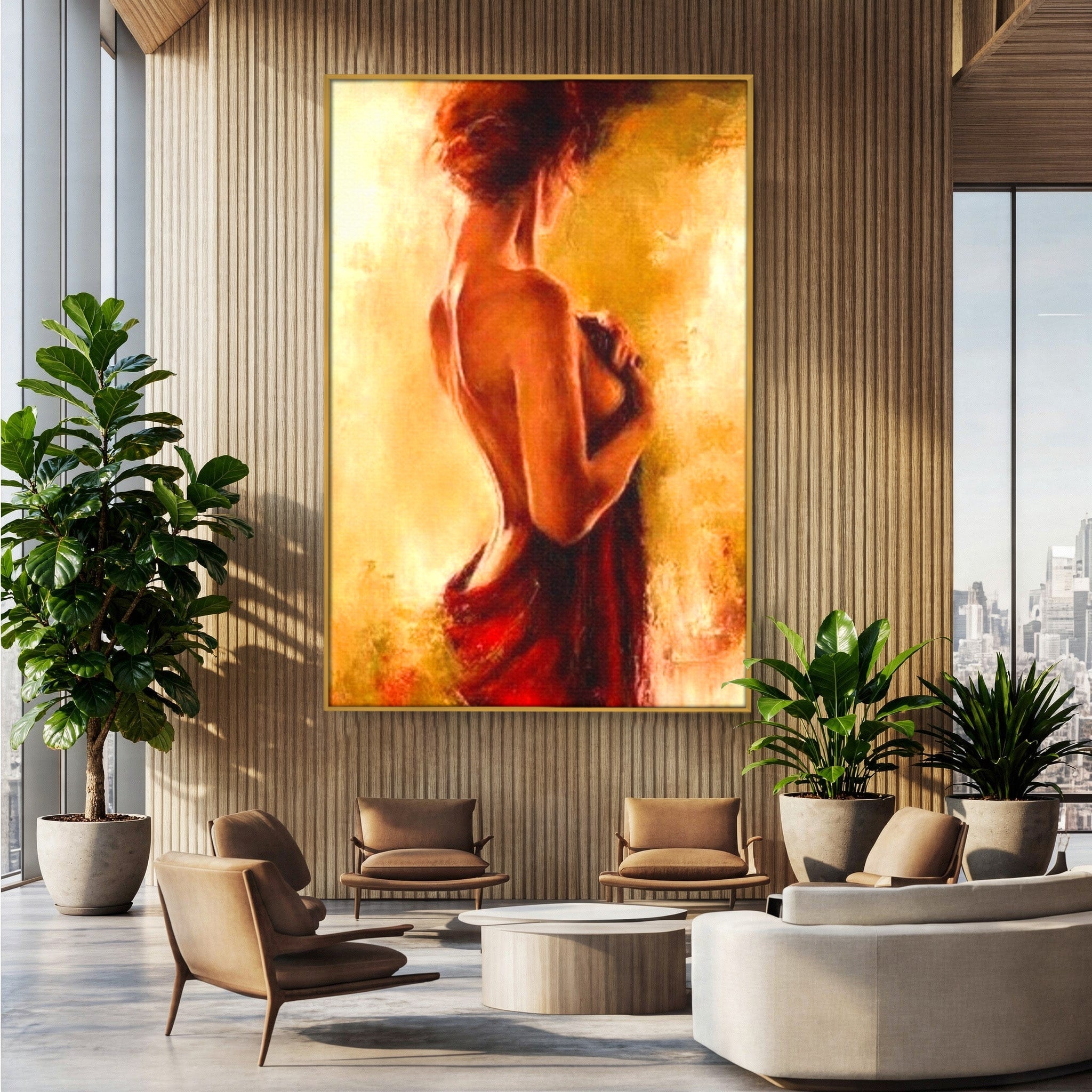 Tablou Canvas Premium LuxCanva® PI1160, Farmecul Serii, Femeie, Senzualitate, Eleganta, Dormitor, Living, Culori Vibrante