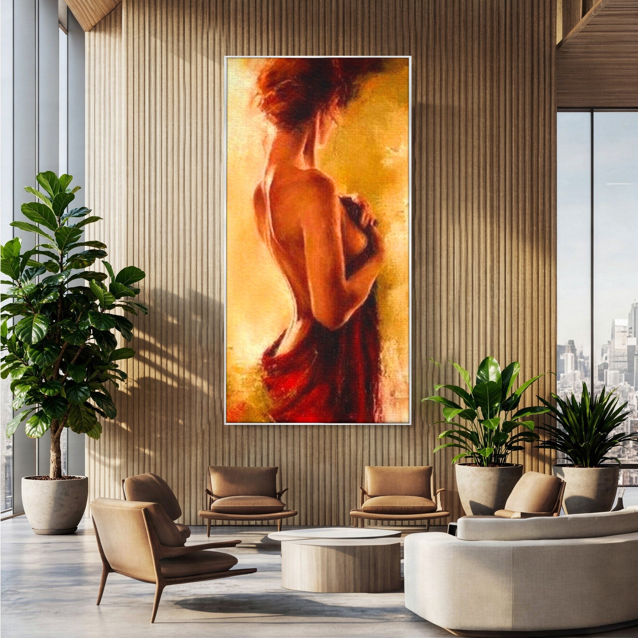 Tablou Canvas Premium LuxCanva® PI1160, Farmecul Serii, Femeie, Senzualitate, Eleganta, Dormitor, Living, Culori Vibrante
