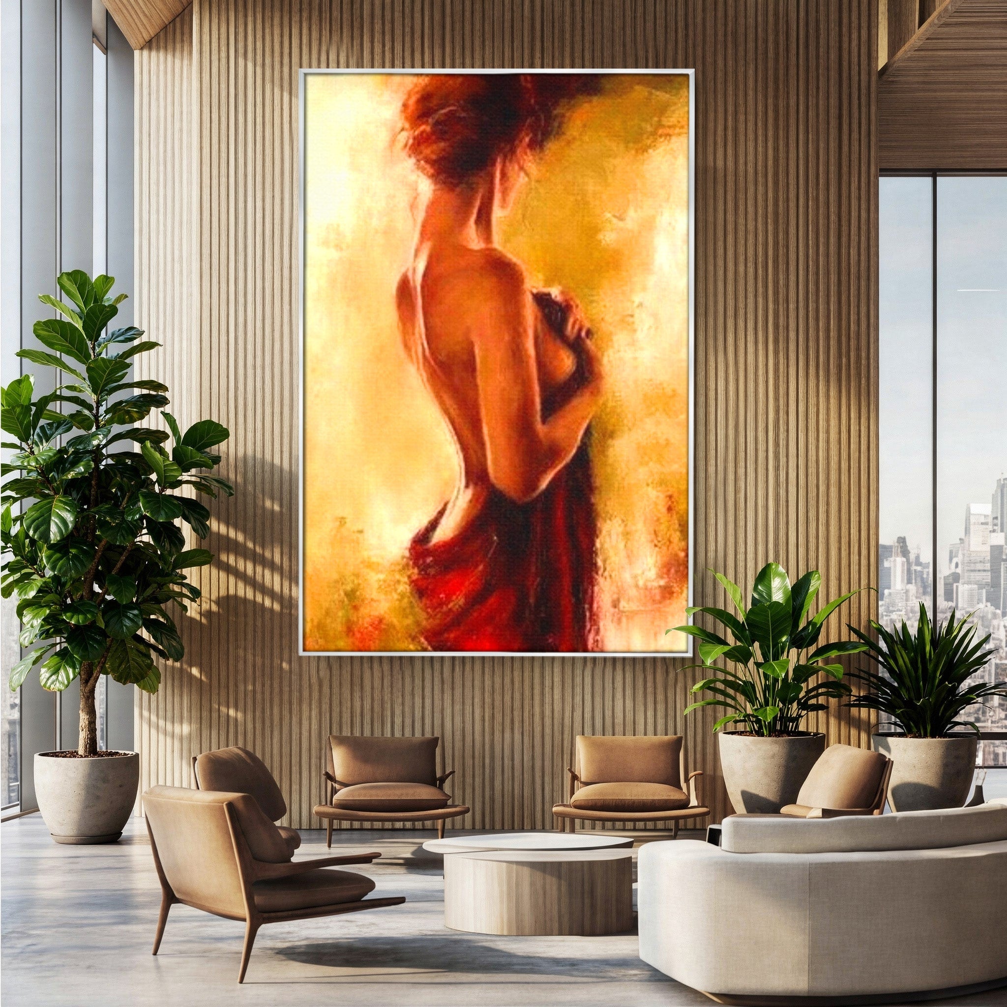 Tablou Canvas Premium LuxCanva® PI1160, Farmecul Serii, Femeie, Senzualitate, Eleganta, Dormitor, Living, Culori Vibrante